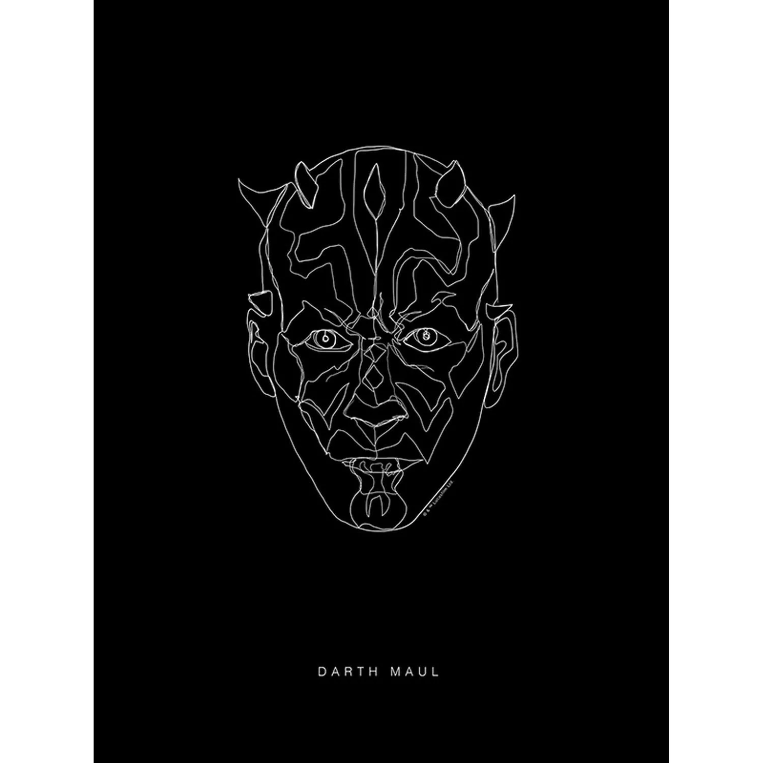 Disney Poster Star Wars Maul Schwarz-Weiß 30 x 40 cm 611661 günstig online kaufen