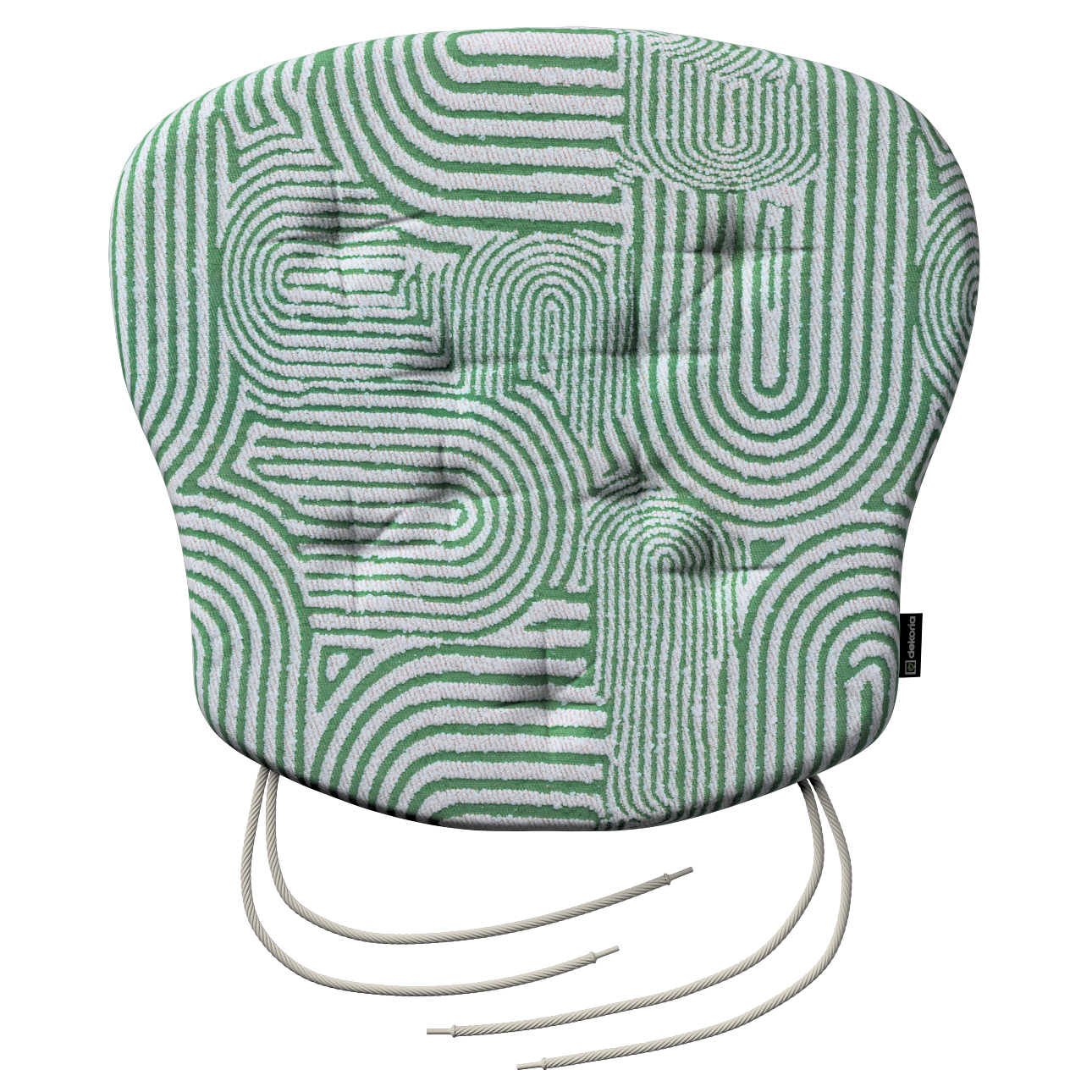 Stuhlkissen Peter mit Bindeschnur, mintgrün-ecru, 41x 38 x 3,5 cm, Cosy Hom günstig online kaufen
