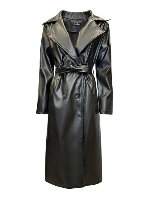 Worldclassca Trenchcoat Worldclassca TRENCHCOAT Kunstleder Gürtel Reverskra günstig online kaufen