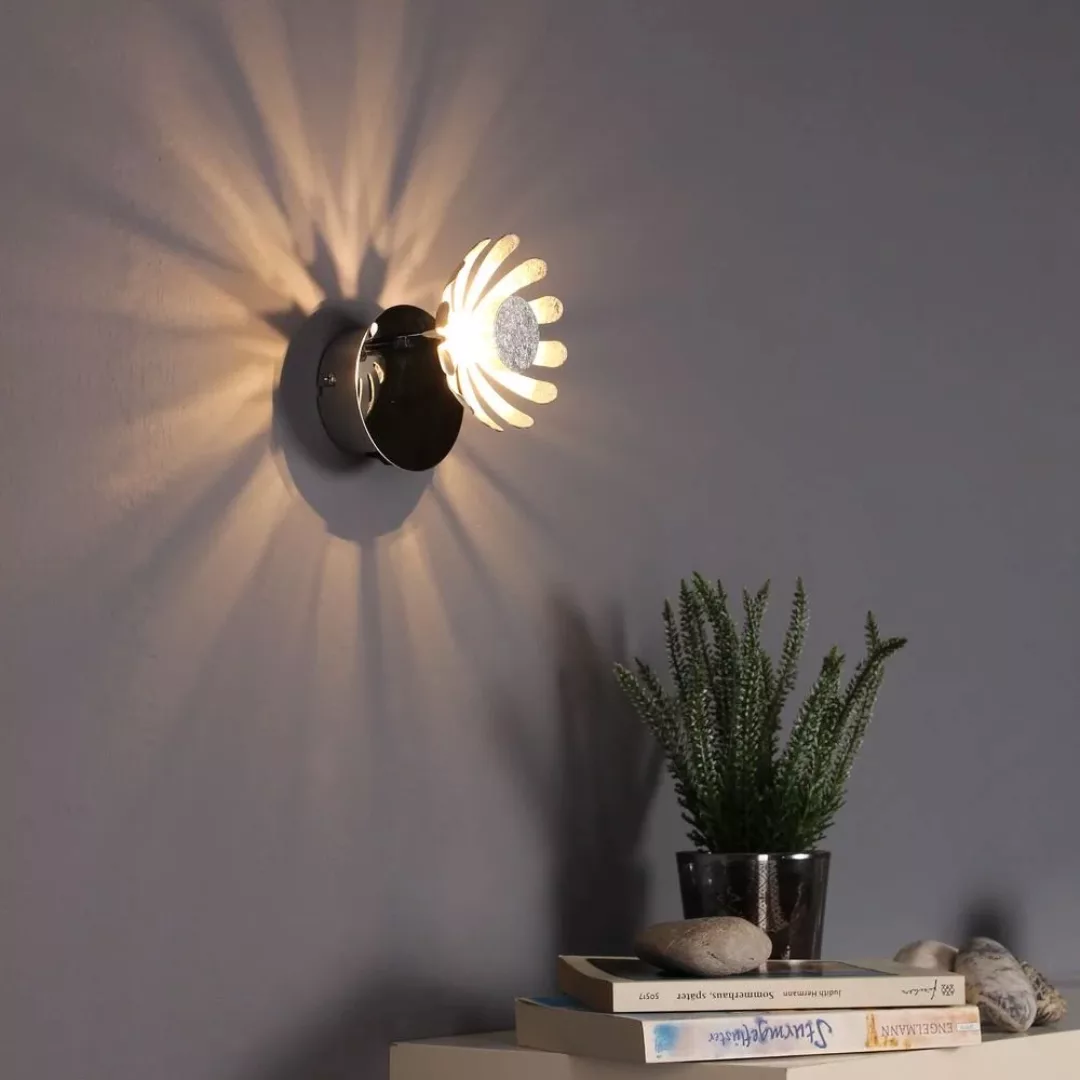 LED Wandleuchte Bloom in Silber 5W 300lm günstig online kaufen