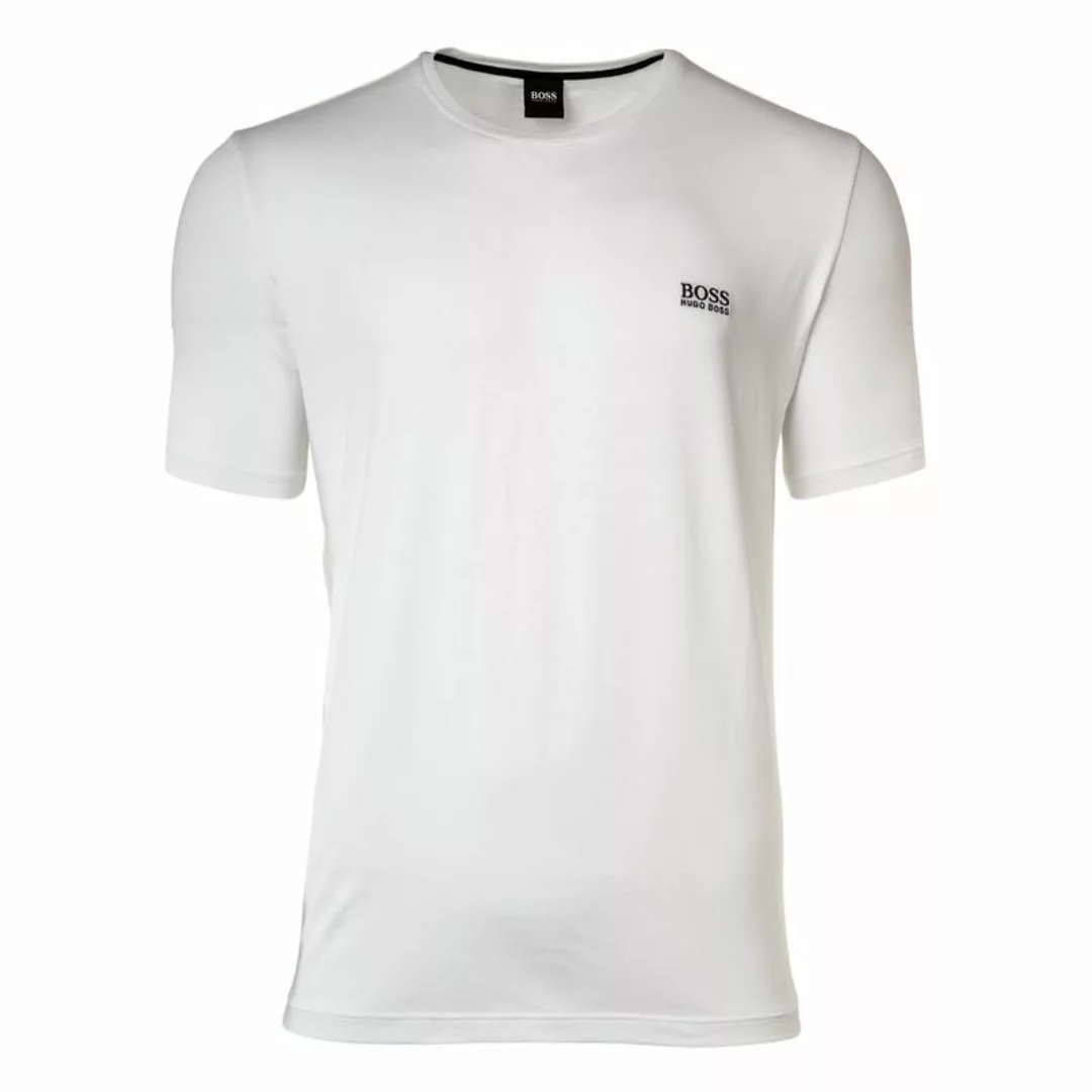 HUGO BOSS Herren T-Shirt kurzarm - Mix & Match, Rundhals, kleines Logo Weiß günstig online kaufen