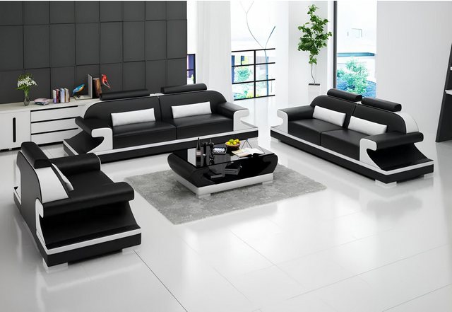 Xlmoebel Sofa Modernes Designer-Sofa-Set 3-Sitzer mit Beistelltisch - Neue, günstig online kaufen