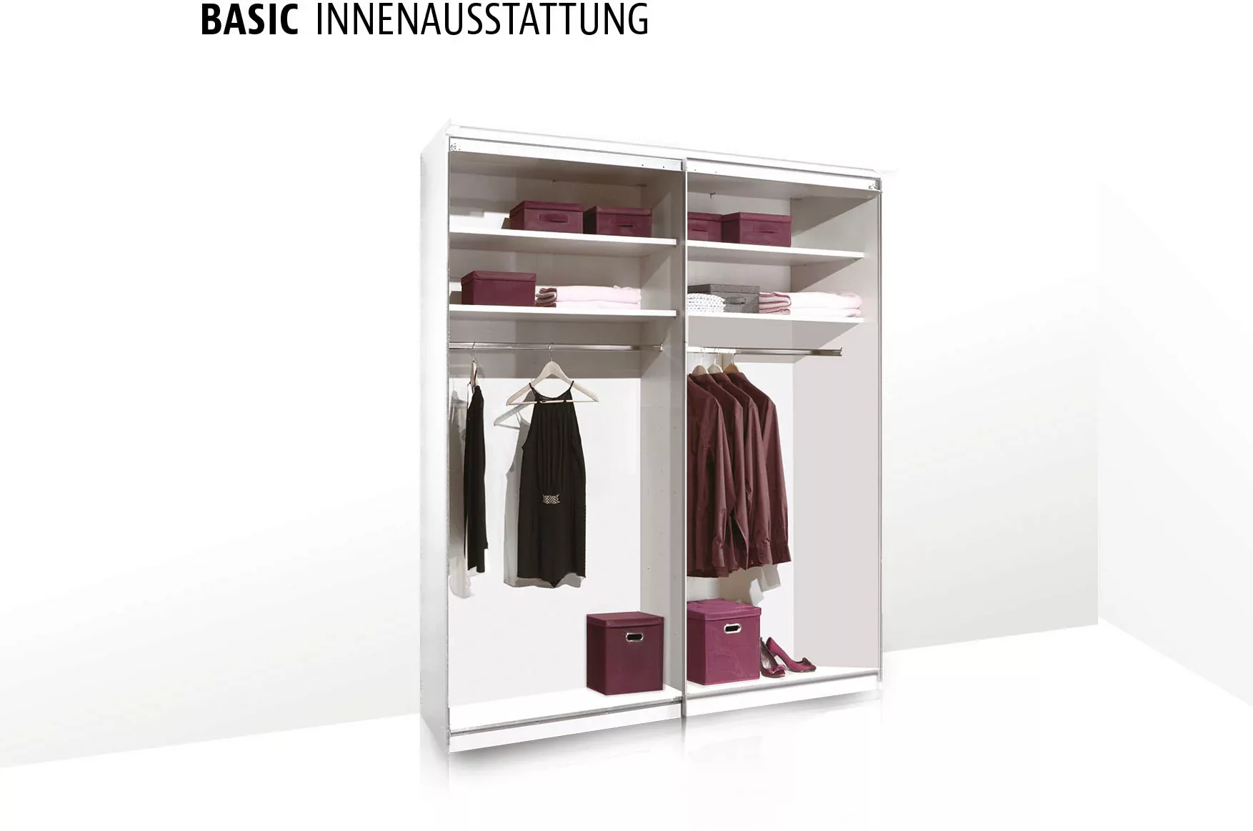 STAUD Schwebetürenschrank "Includo, Made in Germany", Mit vier verschiedene günstig online kaufen