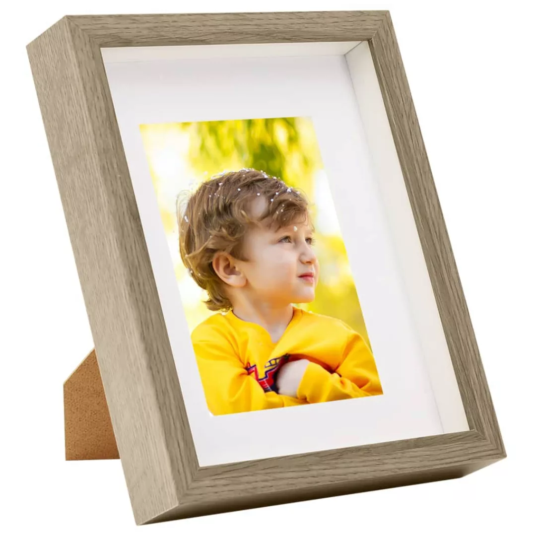 3d-box-bilderrahmen 3stk. Dunkles Holz 20x25cm Für 13x18cm Bild günstig online kaufen