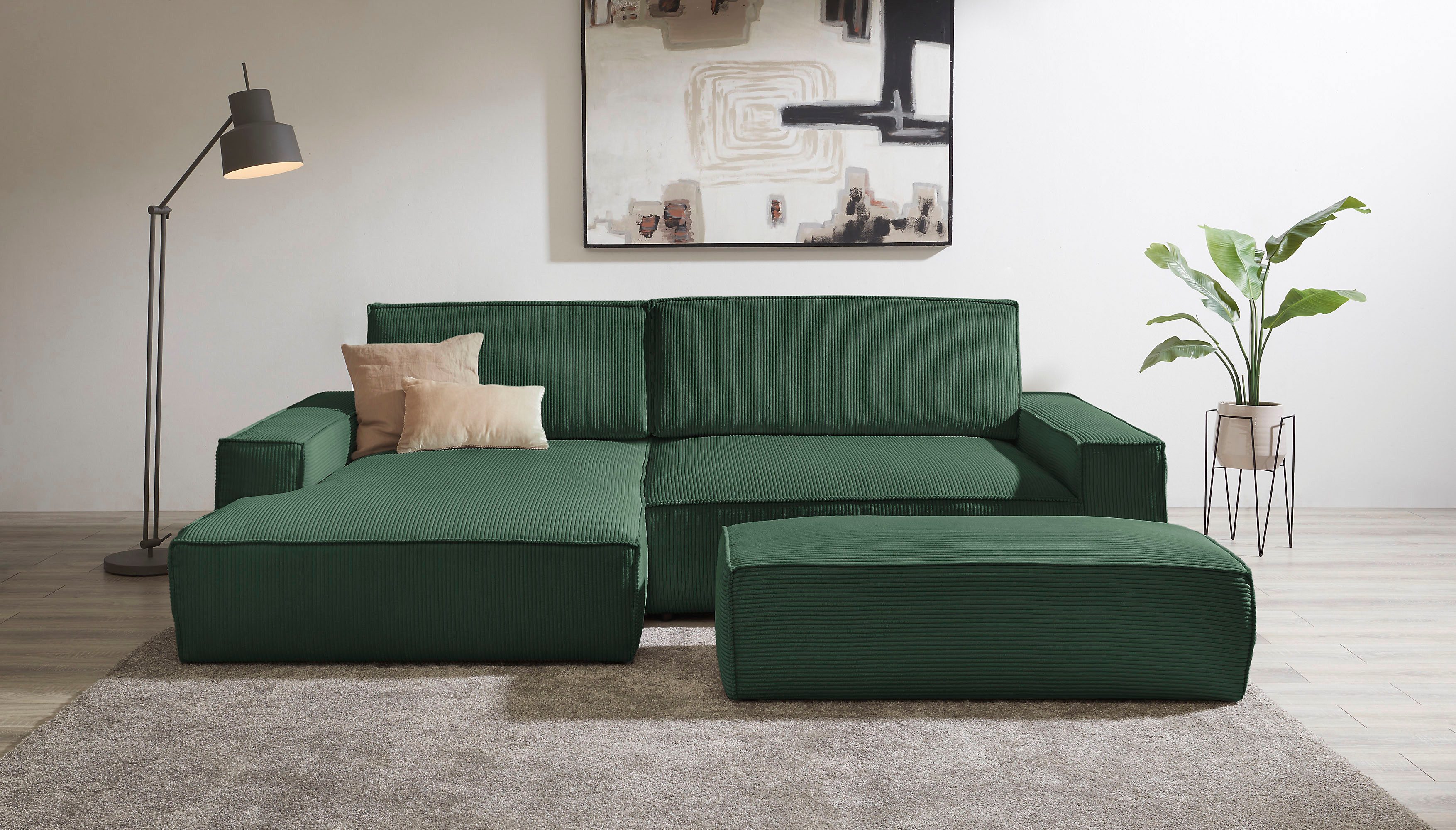 Home affaire Polsterecke "NEU: SHERWOOD XXL tief, L-Form mit Schlaffunktion günstig online kaufen
