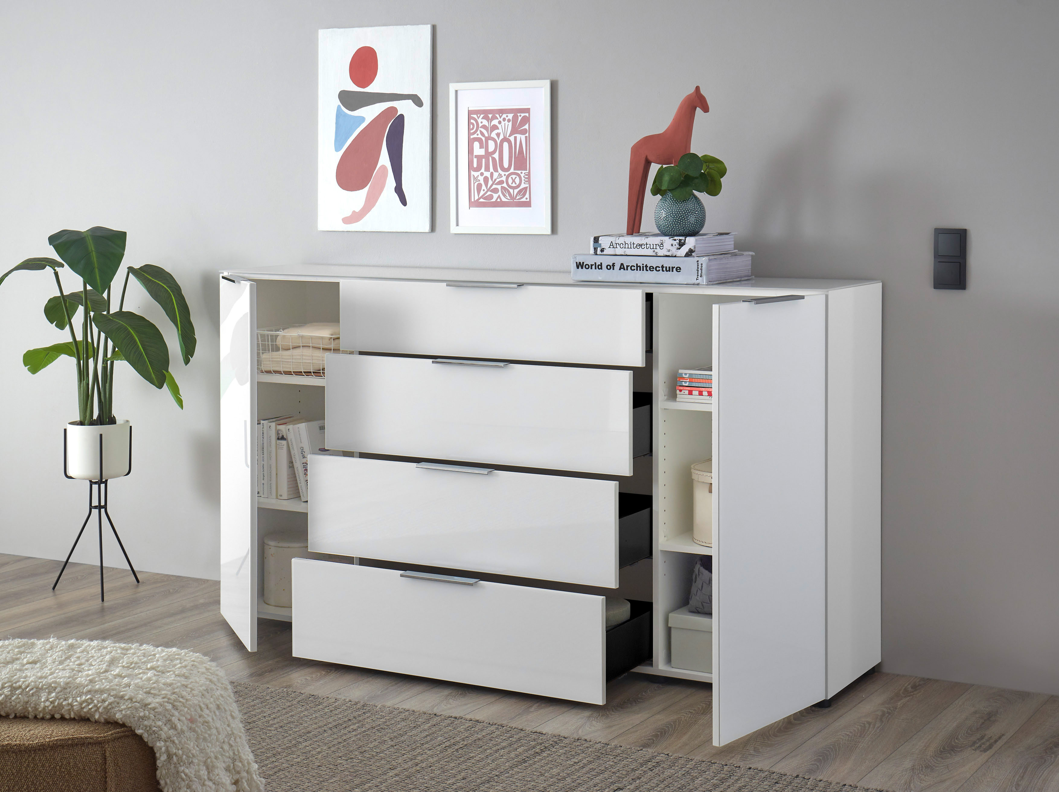 HBZ Sideboard "Santorin Kommode mit Schubkästen, BxHxT 180x99x40 cm", (1 St günstig online kaufen