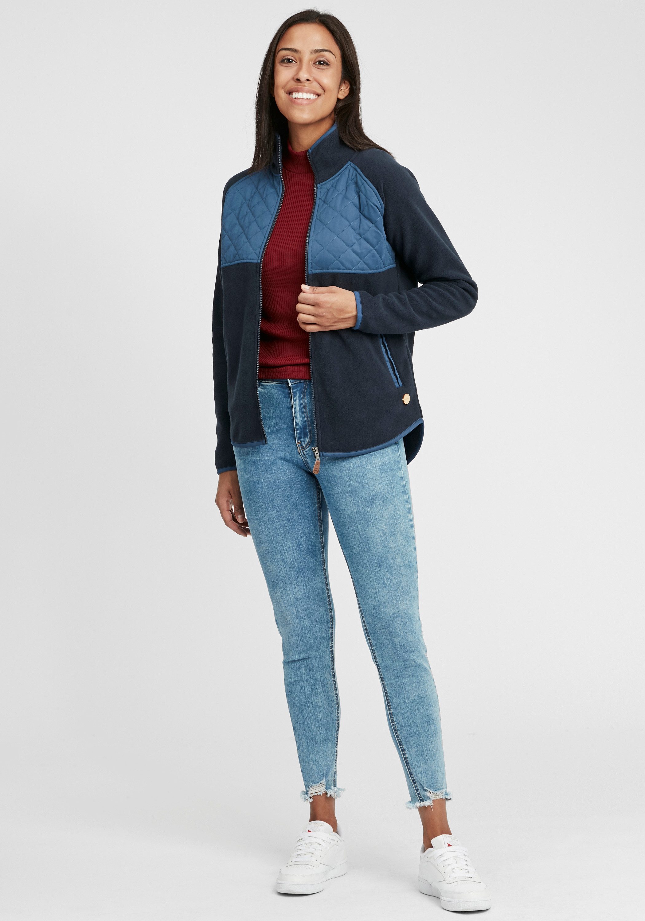 OXMO Kapuzensweatjacke OXMalin Fleece Übergangsjacke mit günstig online kaufen