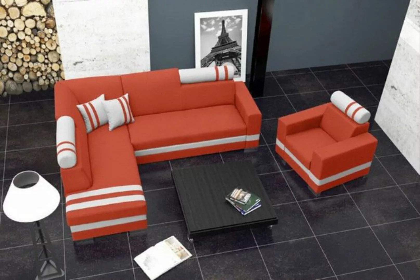 JVmoebel Ecksofa Sofa Schlafsofa Designer Sofa mit Bettfunktion + Bettkaste günstig online kaufen