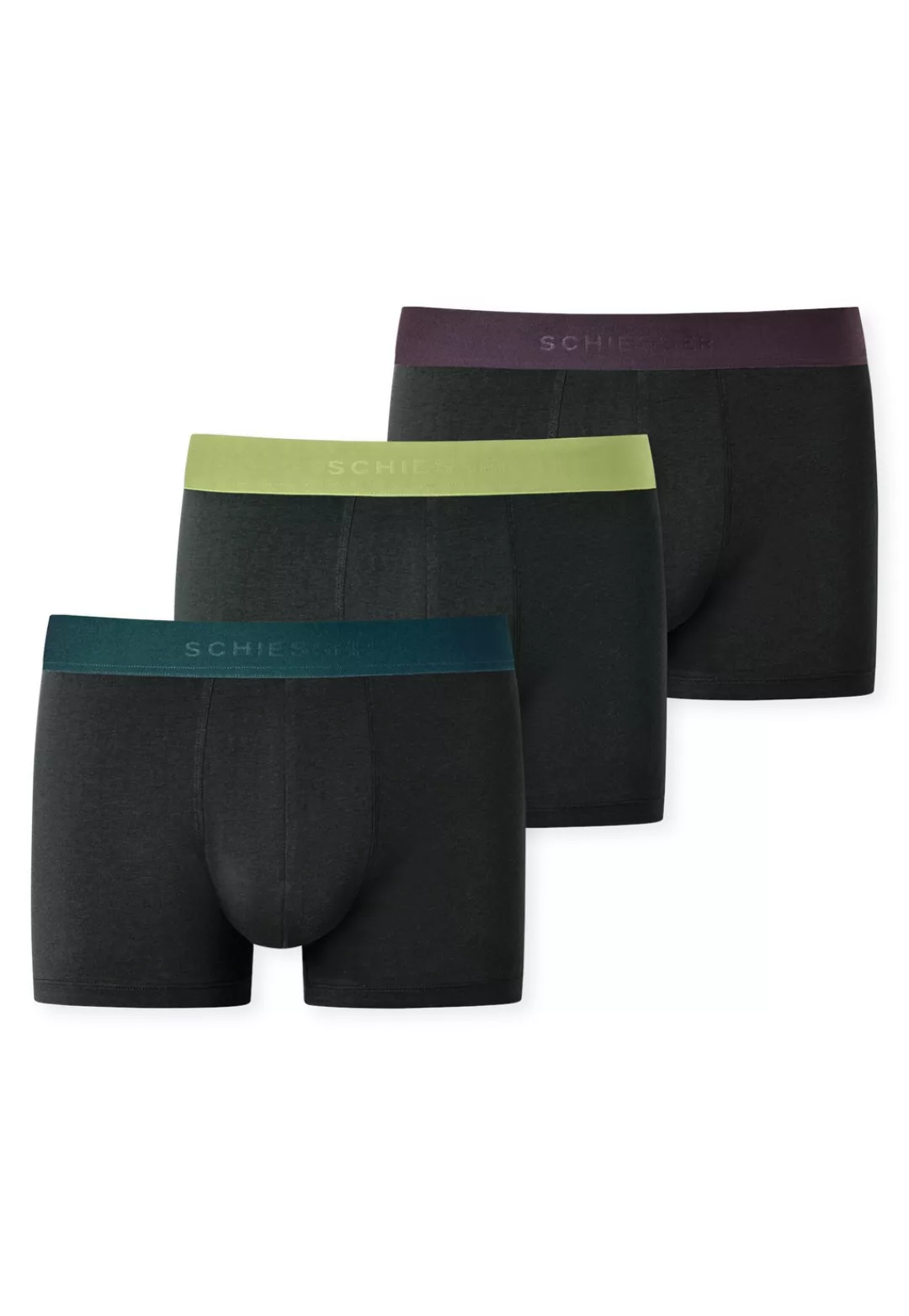 Schiesser Boxershorts ""95/5"", (3er-Pack), mit farblich abgesetztem, sport günstig online kaufen