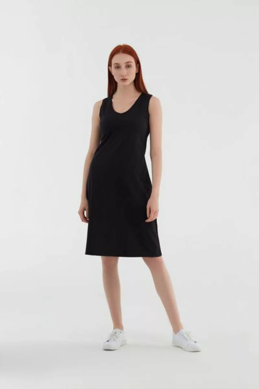 Damen Kleider Ärmellos Bio-baumwolle Sommerkleid Kleid günstig online kaufen