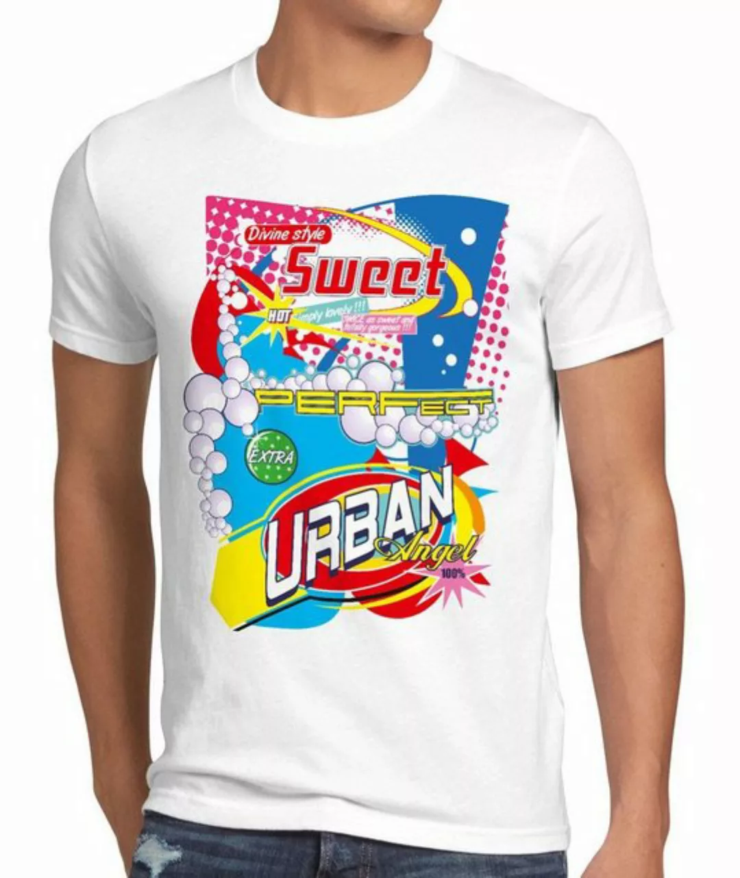 Print-Shirt Herren T-Shirt Urban Art retro 80er bunt nein waschmittel grafi günstig online kaufen