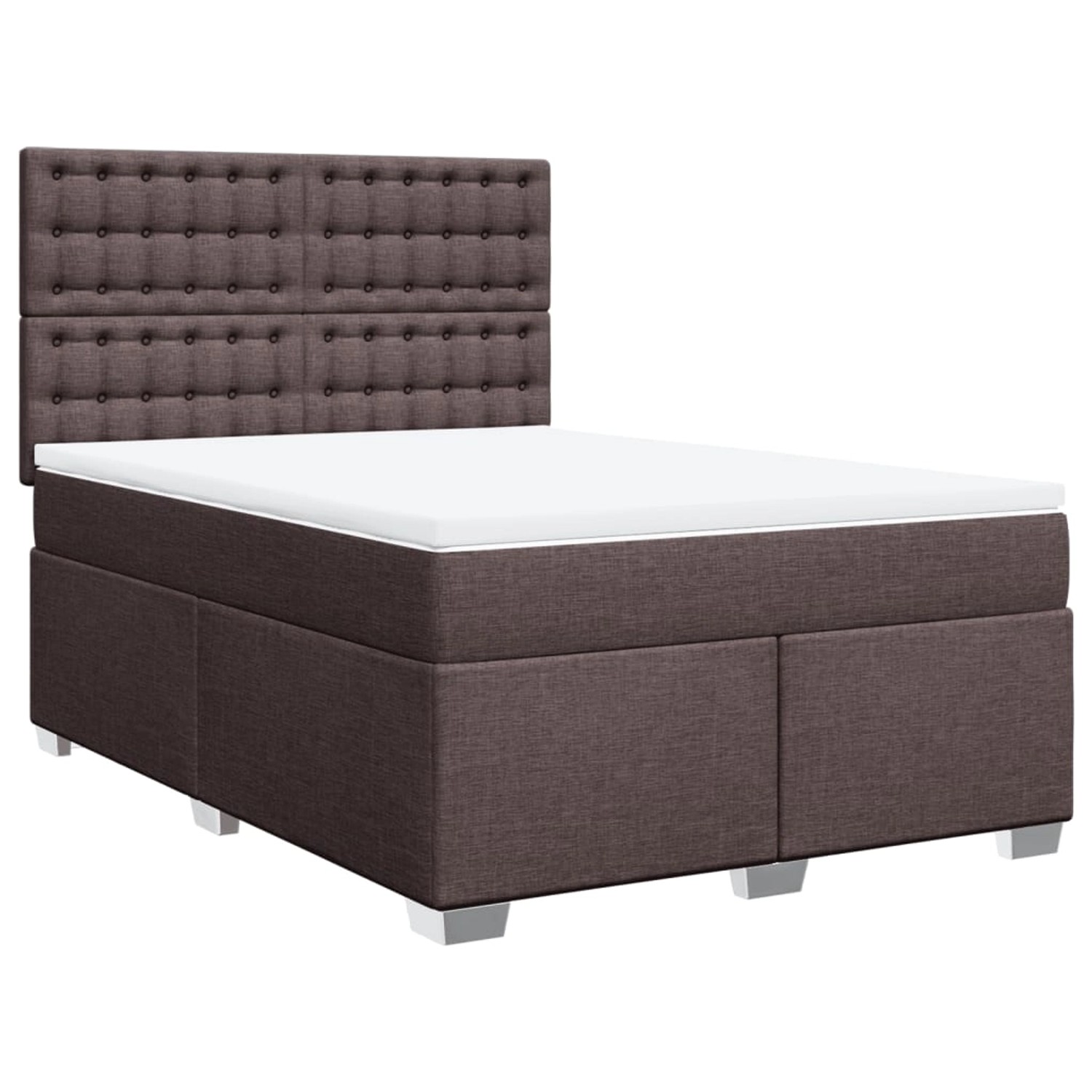 vidaXL Boxspringbett mit Matratze Dunkelbraun 160x200 cm Stoff2103977 günstig online kaufen