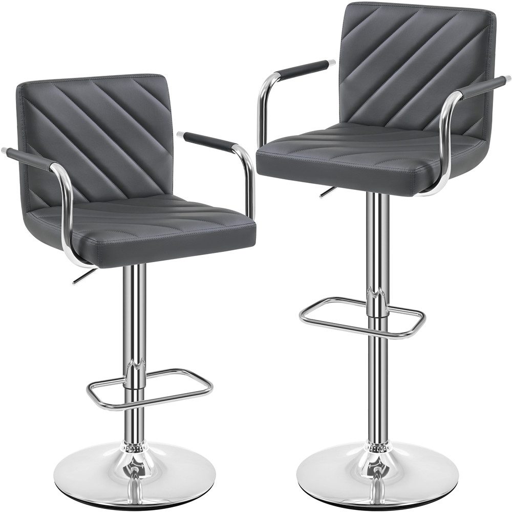 Yaheetech Barhocker 2-er Set, Höhenverstellbarer Barstuhl günstig online kaufen