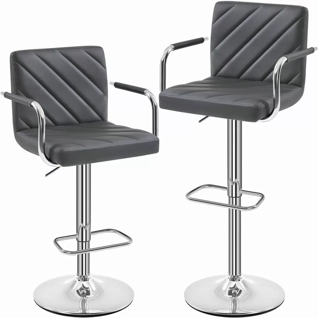 Yaheetech Barhocker 2-er Set, Höhenverstellbarer Barstuhl günstig online kaufen