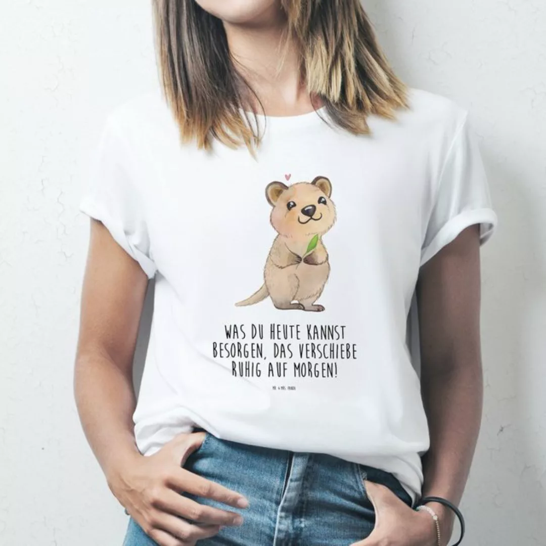 Mr. & Mrs. Panda T-Shirt Quokka Happy - Weiß - Geschenk, Lustiges T-Shirt, günstig online kaufen