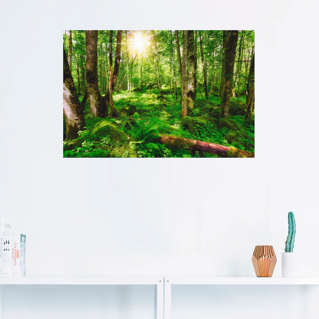 Artland Wandbild "Wald", Wald, (1 St.), als Leinwandbild, Poster, Wandaufkl günstig online kaufen