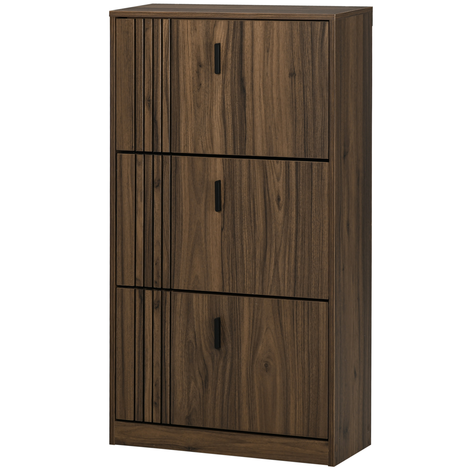 HOMCOM Schuhschrank mit 3 Klappen, 18 Paare, Schuhschrank 3 Fächer, hohe Ka günstig online kaufen