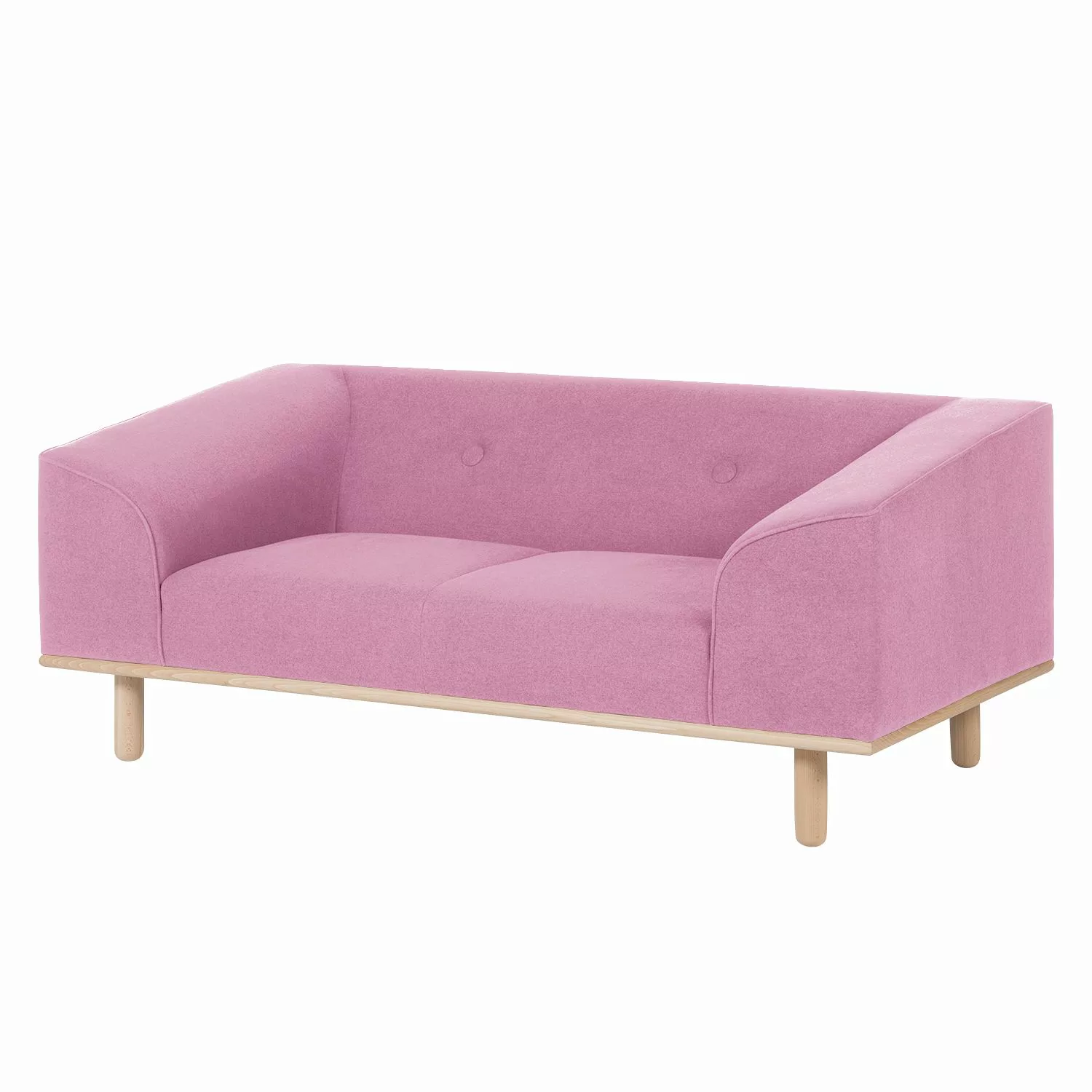 home24 Mørteens Sofa Aya 2-Sitzer Rose Webstoff 180x72x90 cm (BxHxT) Skandi günstig online kaufen