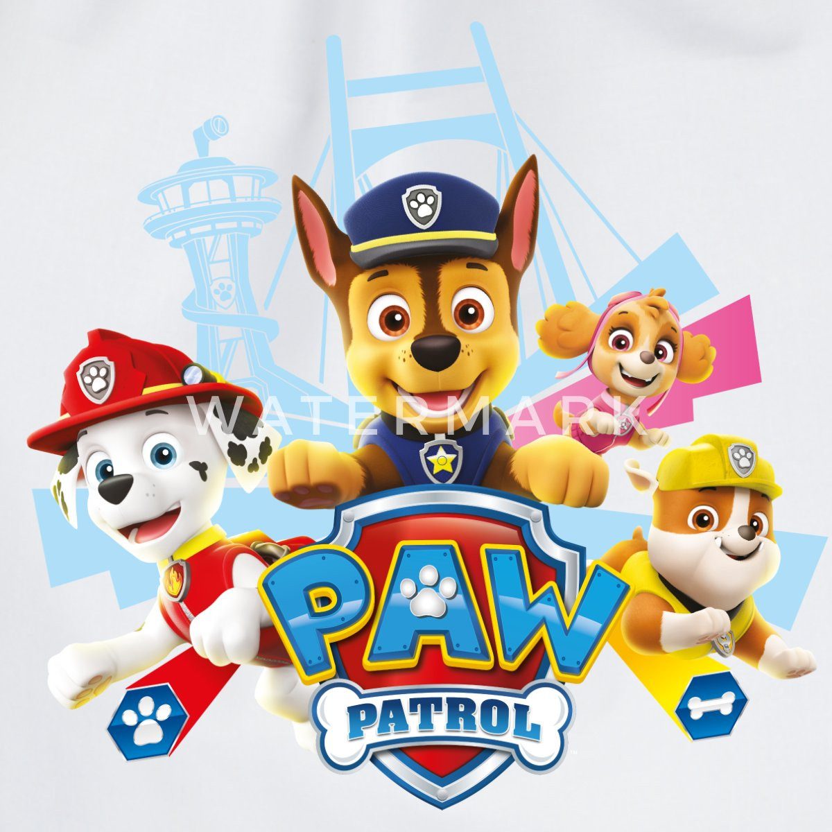 Spreadshirt Turnbeutel Paw Patrol Logo Turnbeutel günstig online kaufen