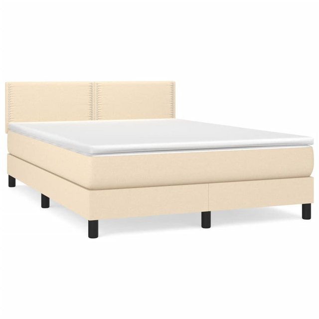 vidaXL Boxspringbett Bett Boxspringbett mit Matratze und LED Stoff (140 x 1 günstig online kaufen