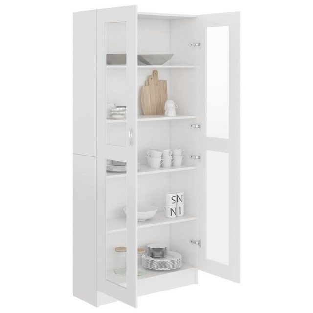 vidaXL Vitrine Bücherschrank Vitrinenschrank Vitrine Weiß 82,5x30,5x185,5 c günstig online kaufen