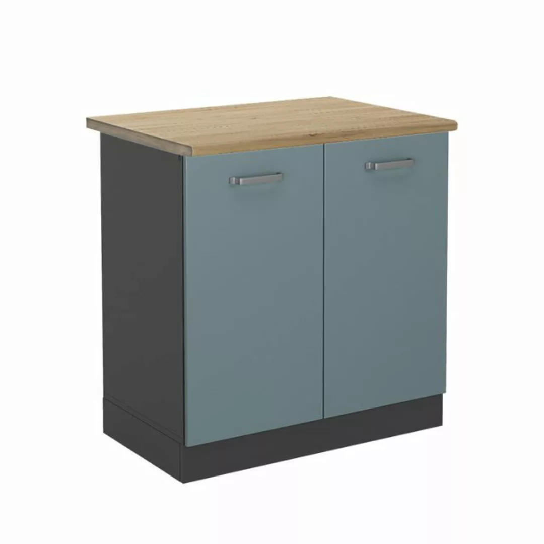 Vicco Spülenunterschrank R-Line, Bordeaux Hochglanz/Anthrazit, 80 cm AP Mar günstig online kaufen