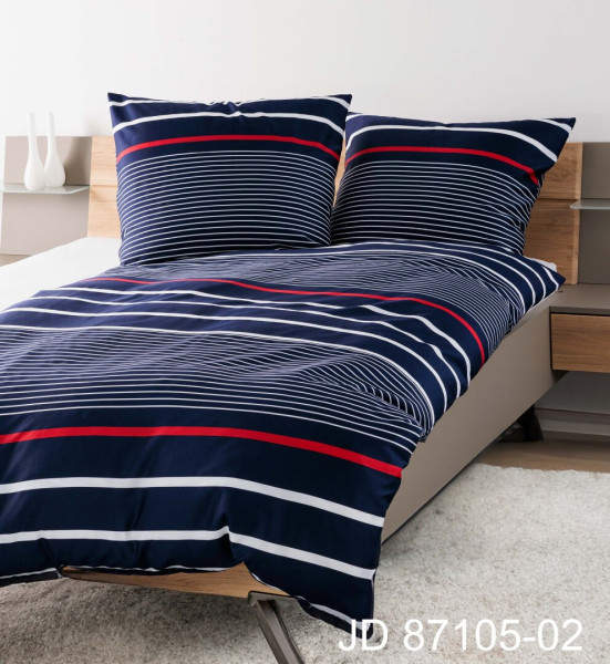 Janine Janine Mako-Satin Bettwäsche J. D. 87105 maritimblau Größe:  200x220 günstig online kaufen
