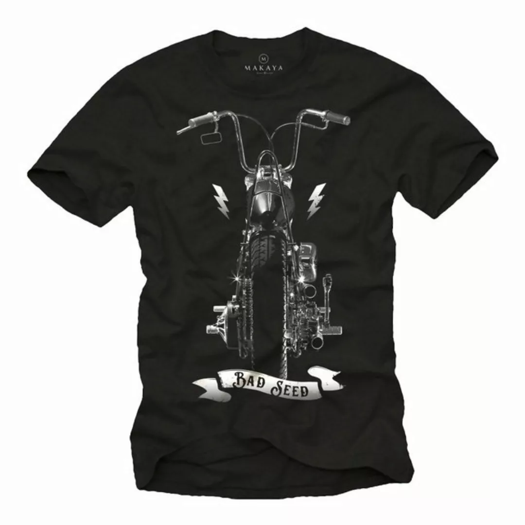 MAKAYA Print-Shirt Biker Motiv Motorradfahrer Motorrad Bekleidung Männer Au günstig online kaufen