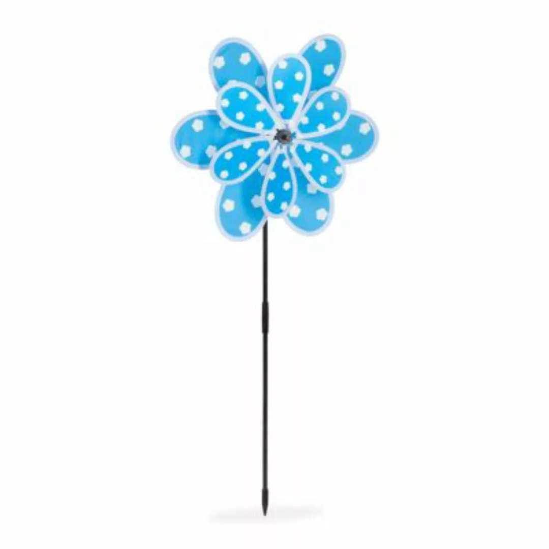 relaxdays Windrad Blume blau günstig online kaufen