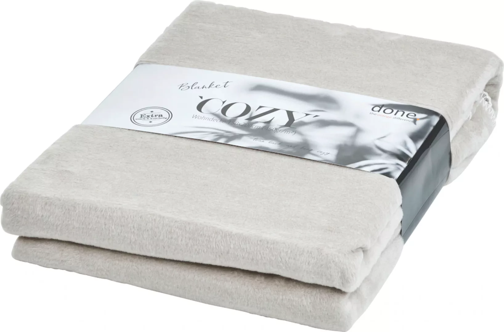 done.® Wohndecke »Cozy«, geketteltem Zierstich, Baumwolle, unifarben günstig online kaufen