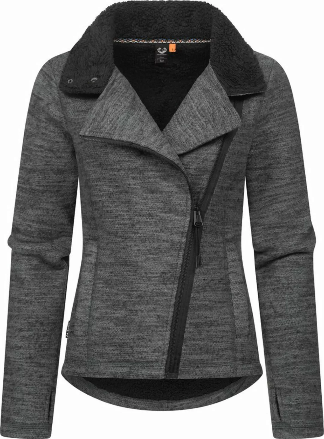 Ragwear Strickfleecejacke Saskie Melange Grob gestrickte Damen-Jacke mit Te günstig online kaufen