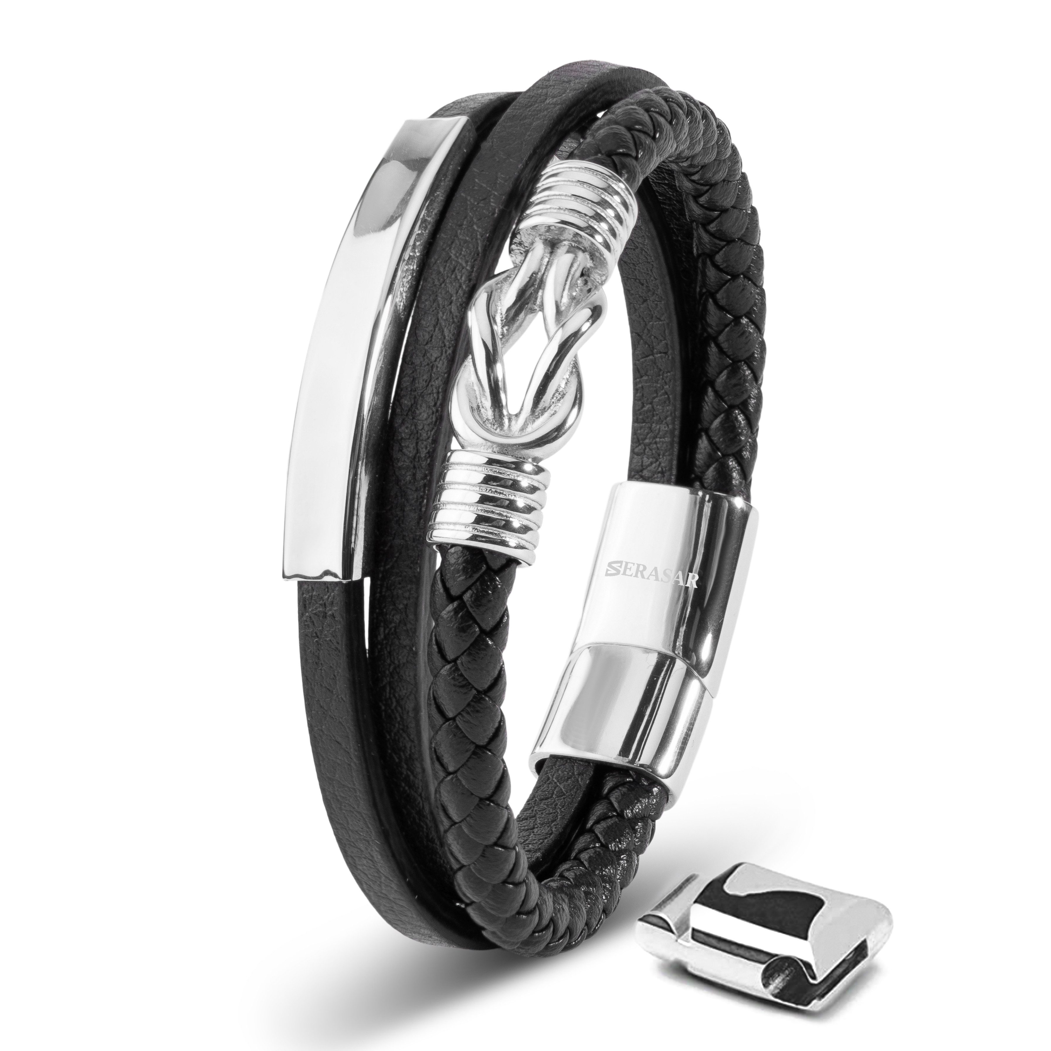 SERASAR Lederarmband Leder Herrenarmband "Spirit" (Klassisch, günstig online kaufen
