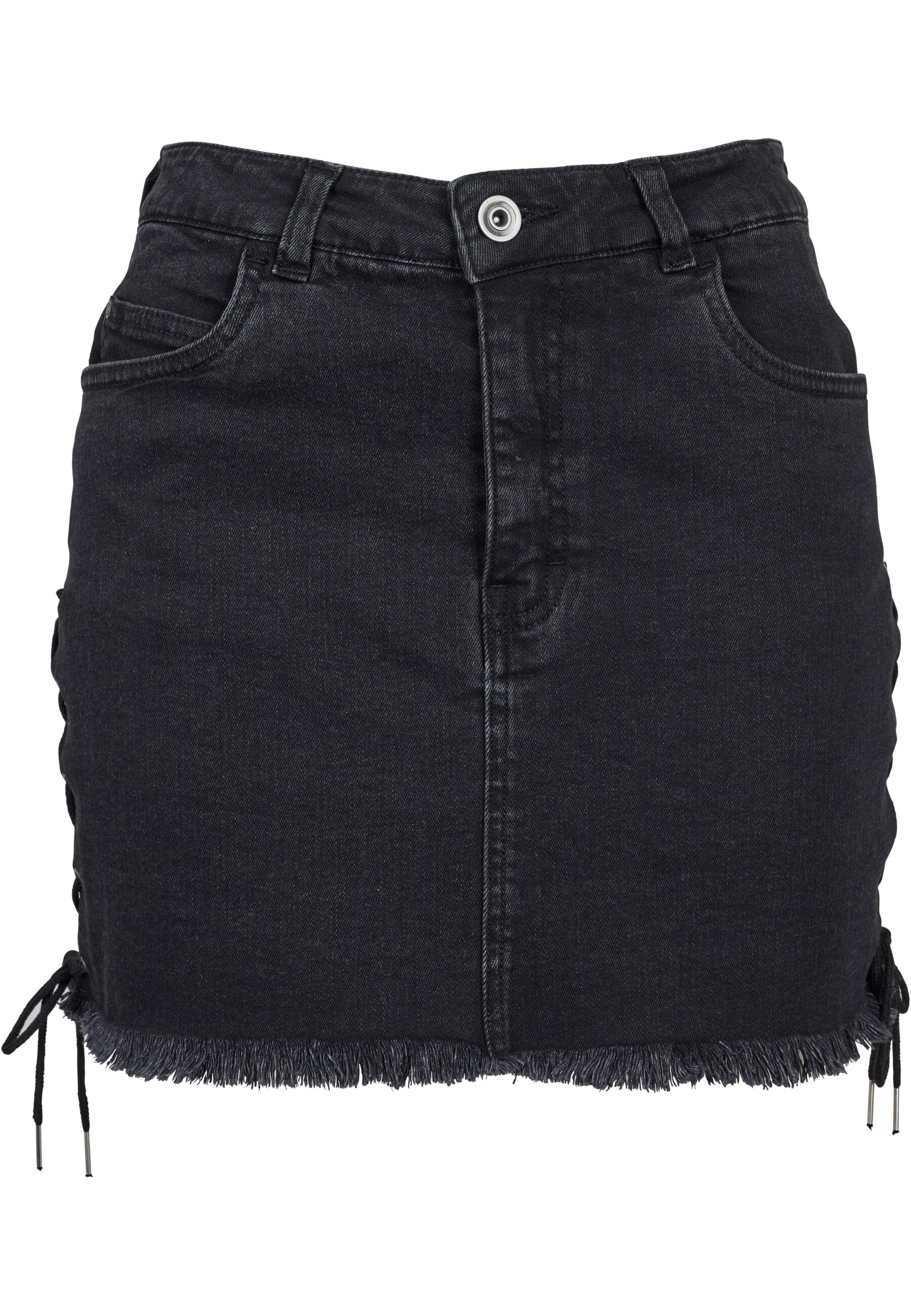 URBAN CLASSICS Jerseyrock "Urban Classics Damen Ladies Denim Lace Up Skirt" günstig online kaufen