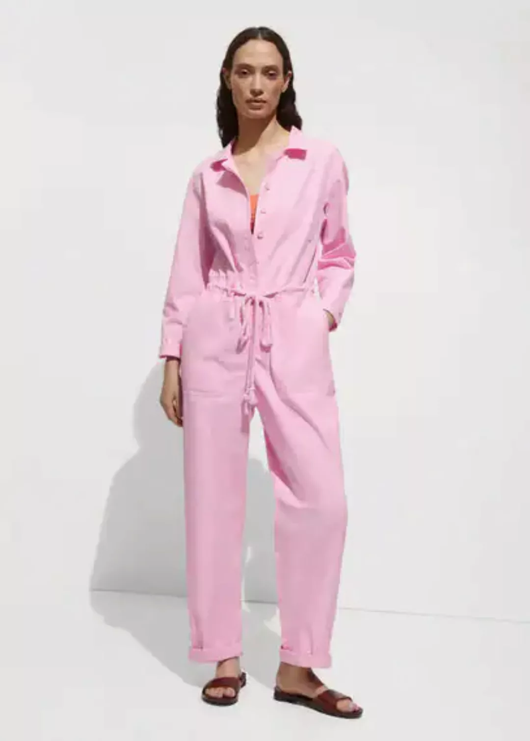 Langer Jumpsuit mit Kordelzug günstig online kaufen