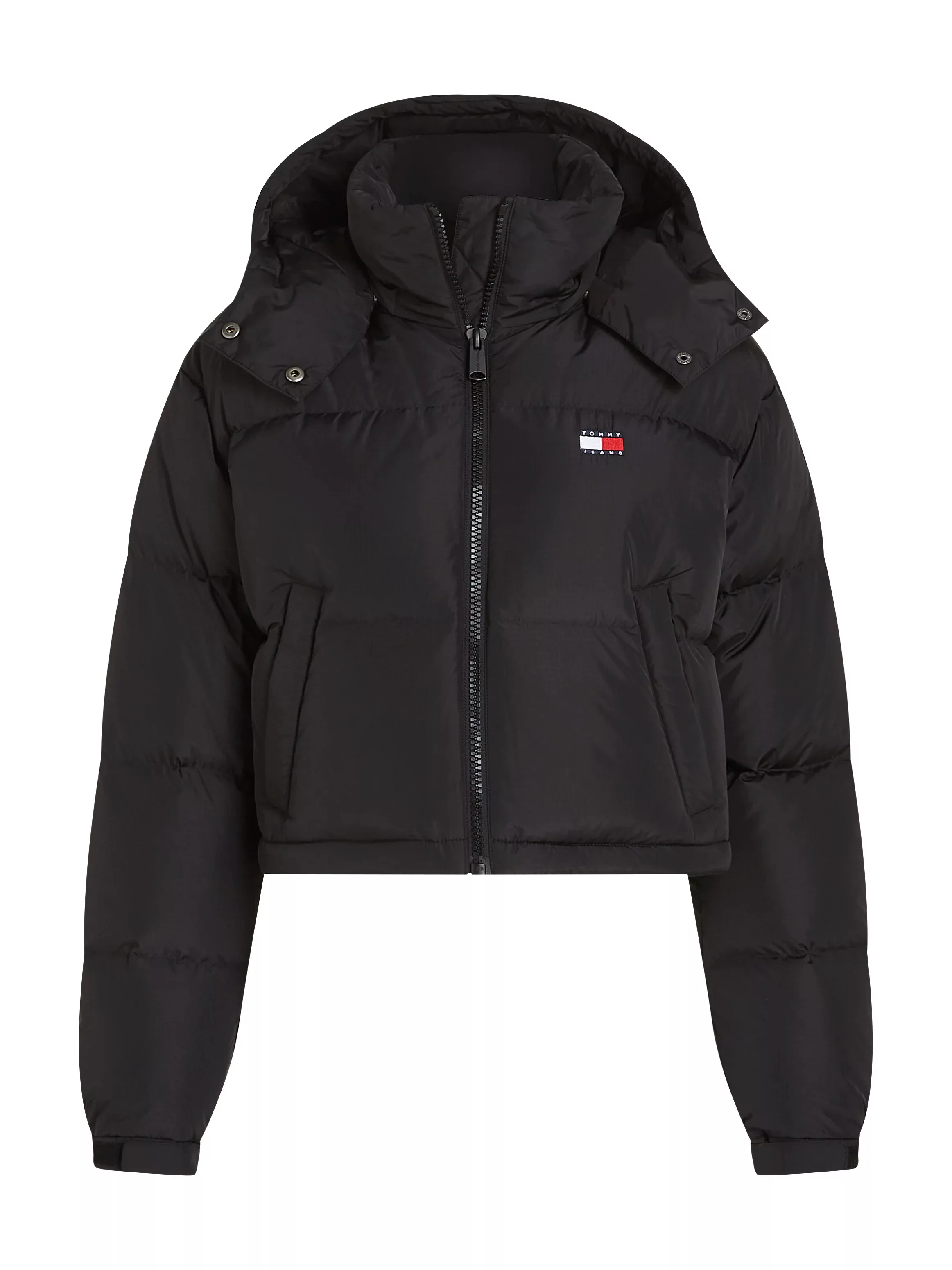 Tommy Jeans Steppjacke "TJW CRP ALASKA PUFFER", mit Kapuze, mit Logosticker günstig online kaufen