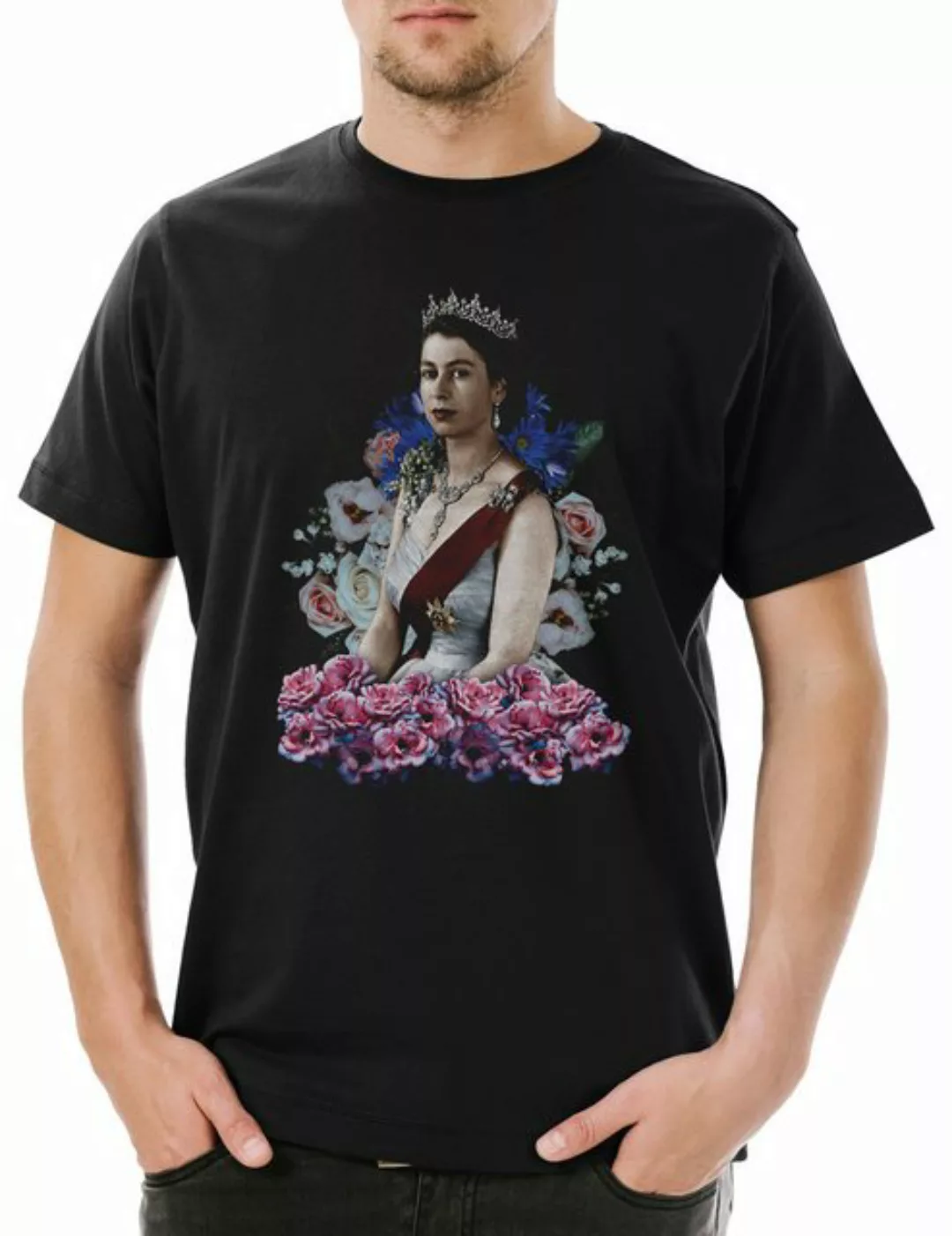 Urban Backwoods Print-Shirt Queen Elizabeth Portrait I Herren T-Shirt Unite günstig online kaufen