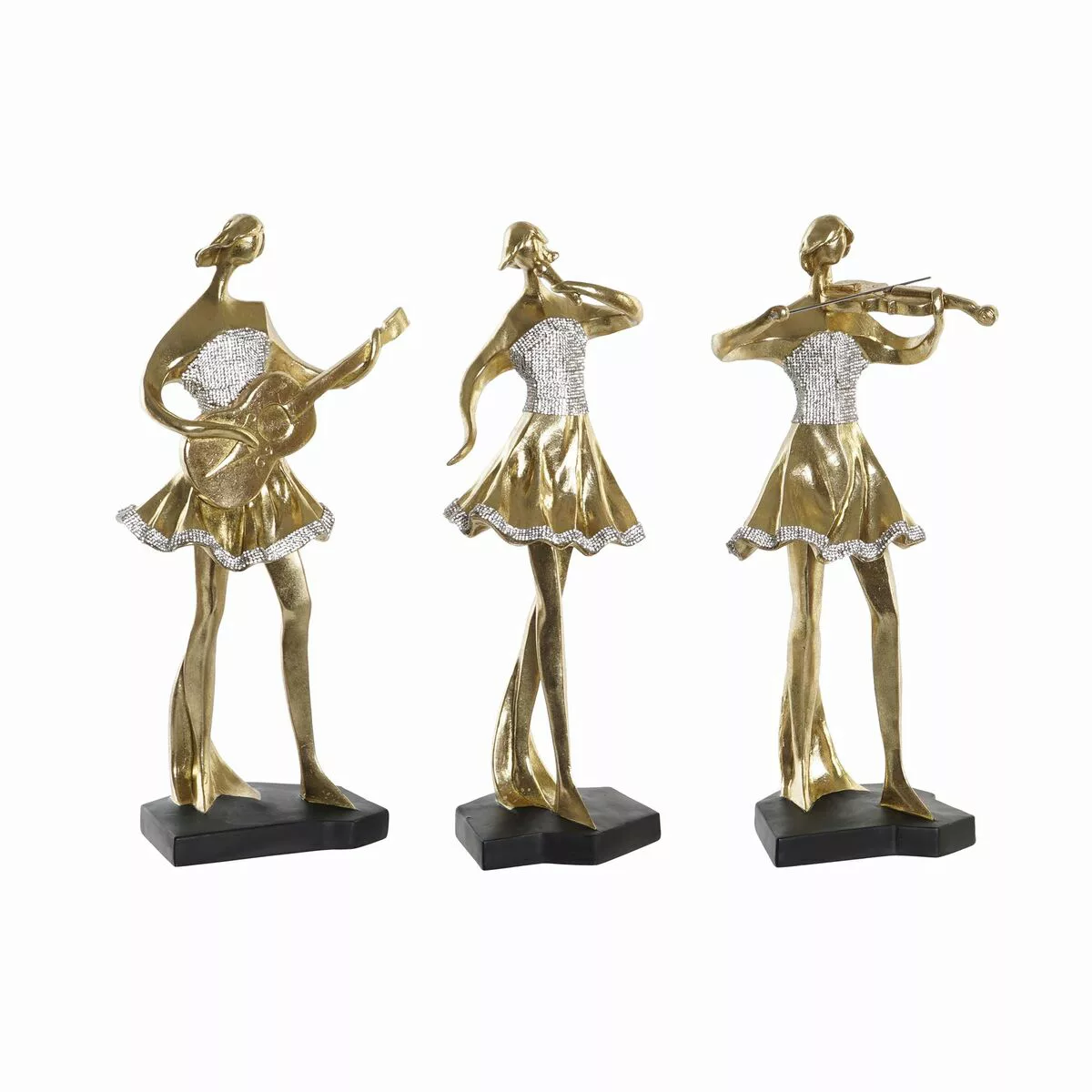 Deko-figur Dkd Home Decor Musik Ballerina Golden Harz (20 X 12 X 41,5 Cm) ( günstig online kaufen