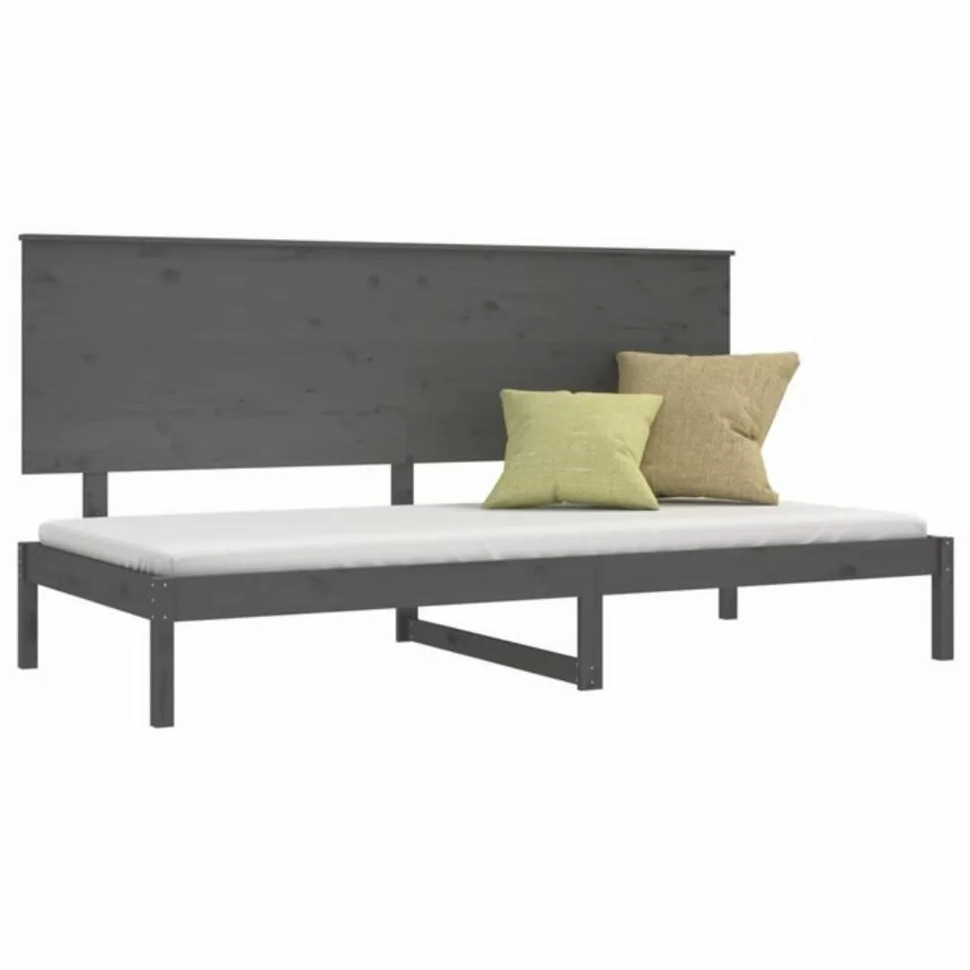 vidaXL Bett Tagesbett Grau 90x200 cm Massivholz Kiefer günstig online kaufen