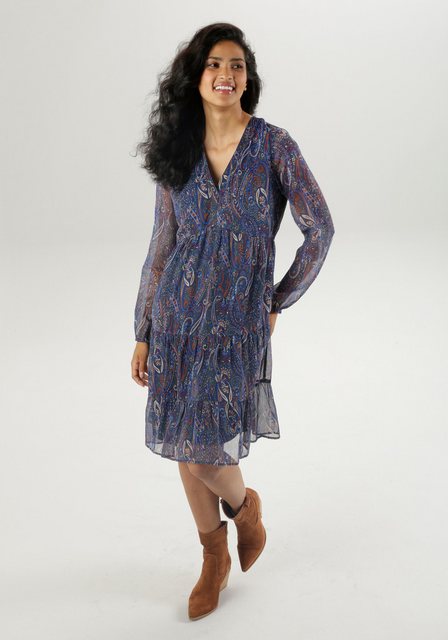 Aniston CASUAL Blusenkleid, mit farbharmonischem Paisley-Muster günstig online kaufen