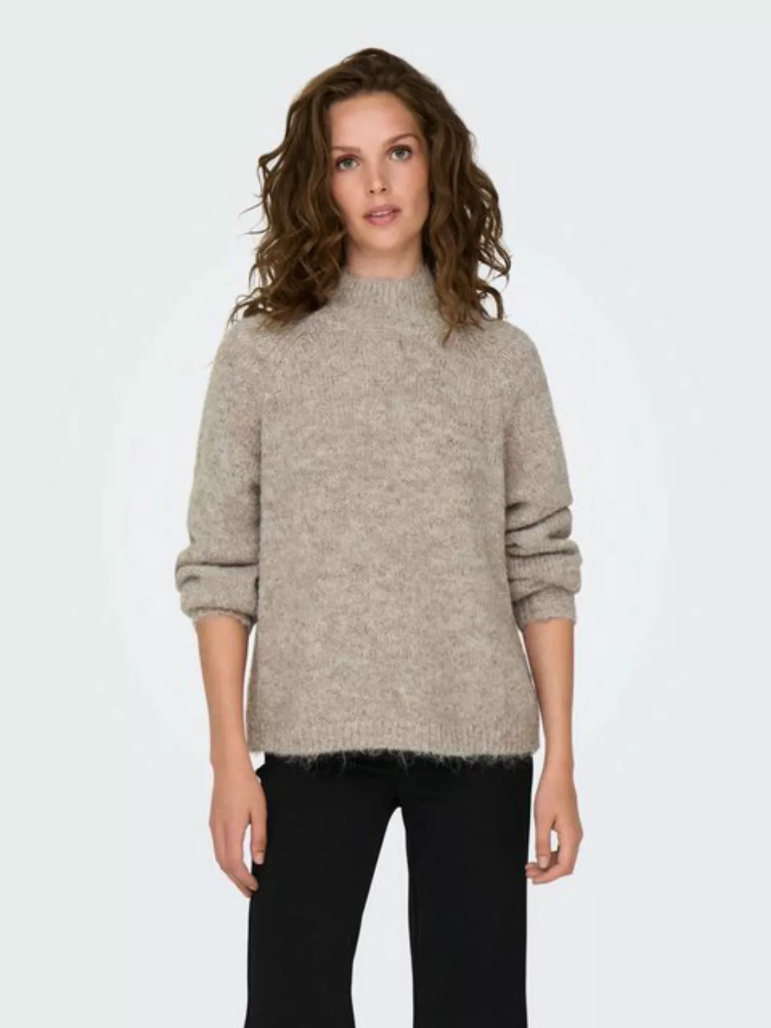 JACQUELINE de YONG Strickpullover Strickpullover Hoher Kragen Langarm JDYZO günstig online kaufen