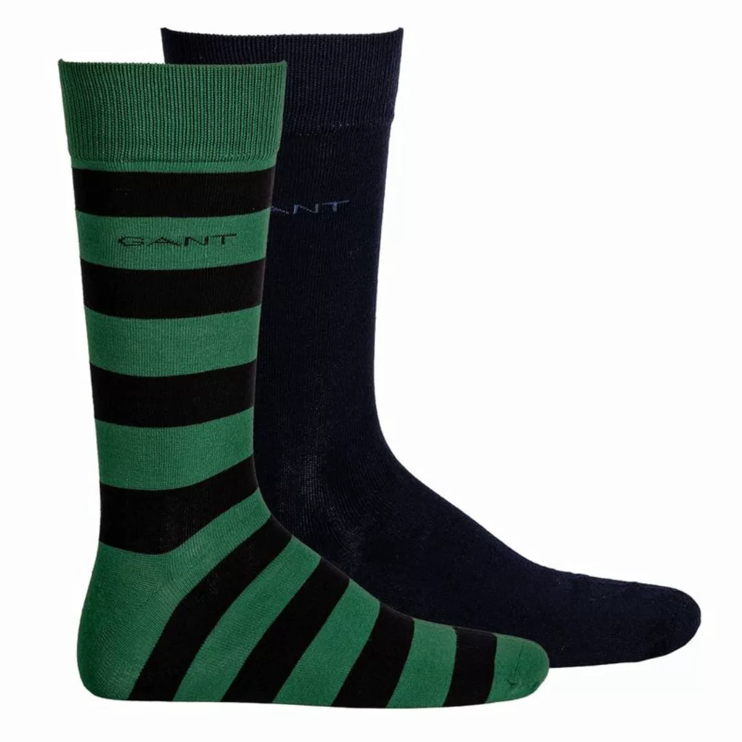GANT Herren Socken, 2er Pack - Barstripe and Solid Socks, Strümpfe, One Siz günstig online kaufen