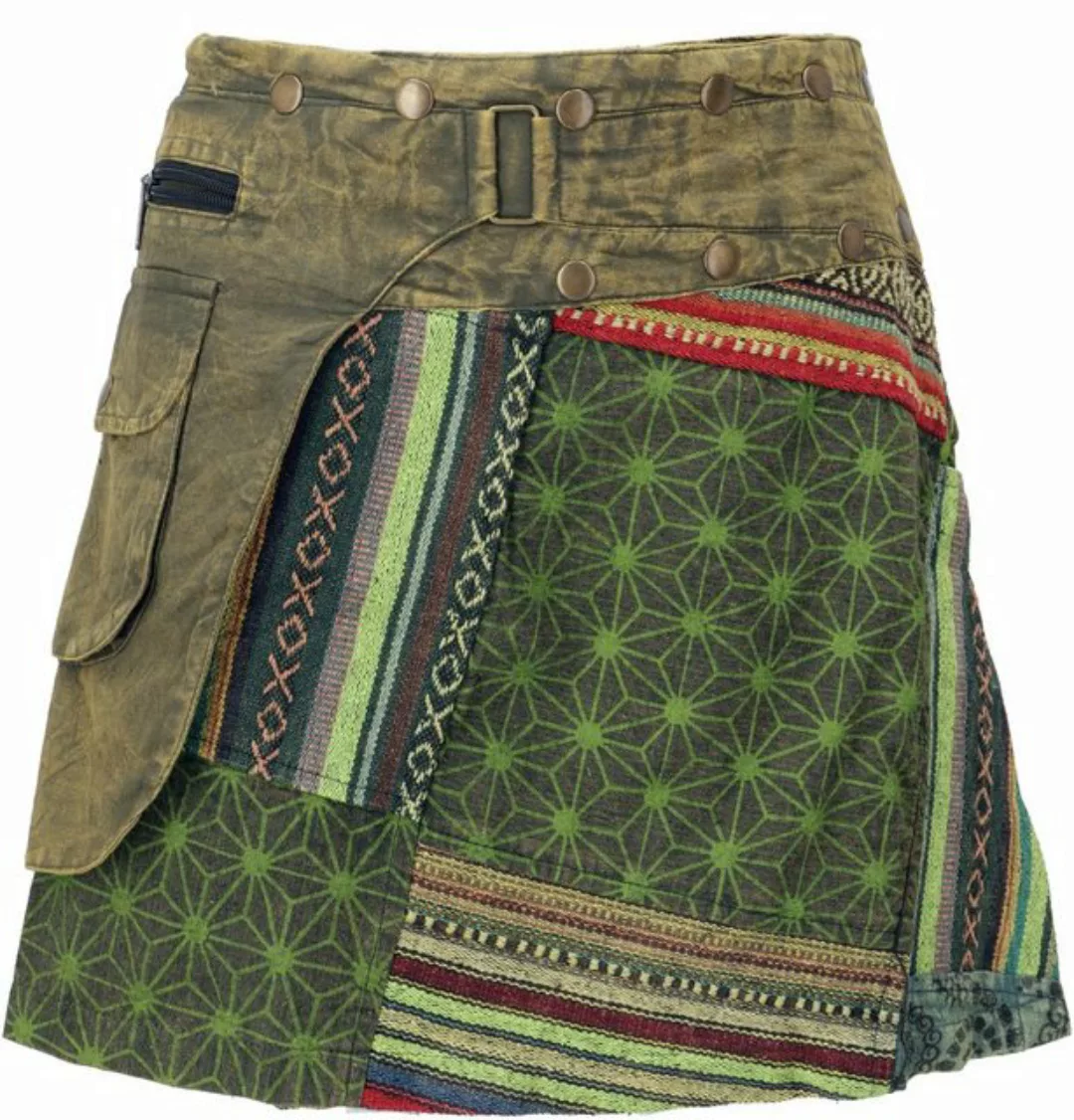 Guru-Shop Minirock Wickelrock, kurzer Rock, Cacheur, Stonewash.. alternativ günstig online kaufen