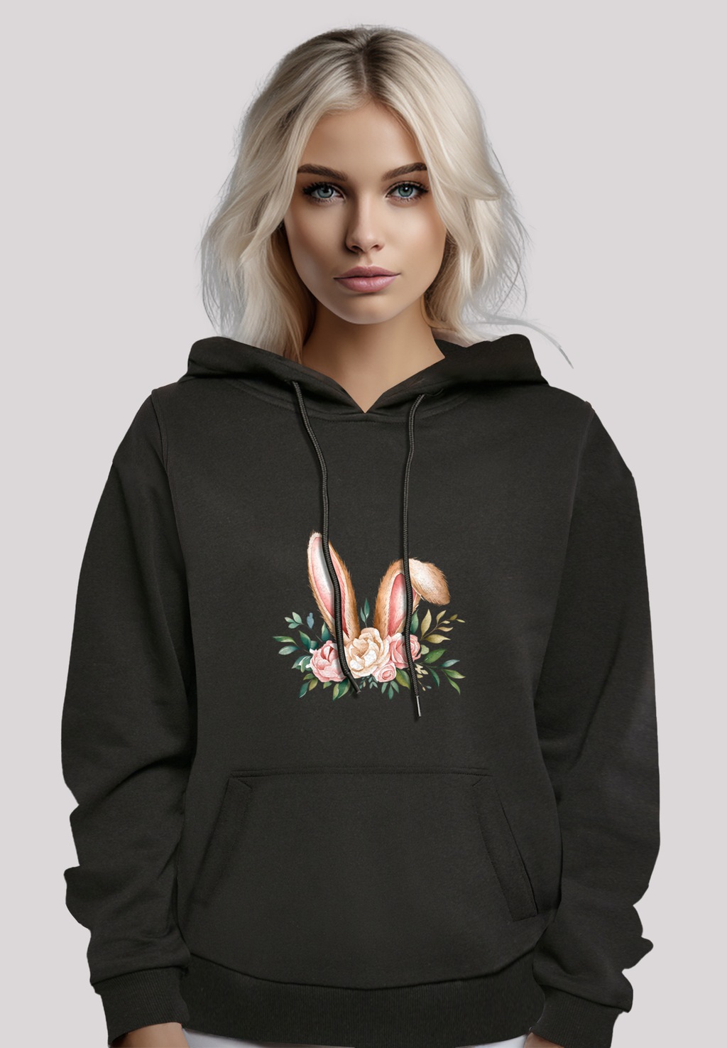 F4NT4STIC Kapuzenpullover "Blumen Osterhasen Ohren Dekor", Premium Qualität günstig online kaufen