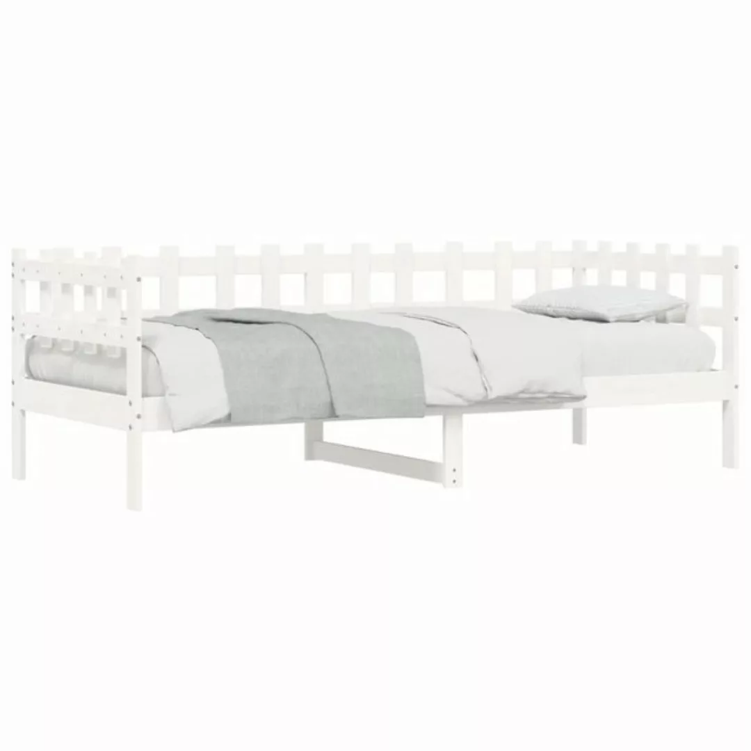 furnicato Bett Tagesbett ohne Matratze Weiß 90x200 cm Massivholz Kiefer (1- günstig online kaufen