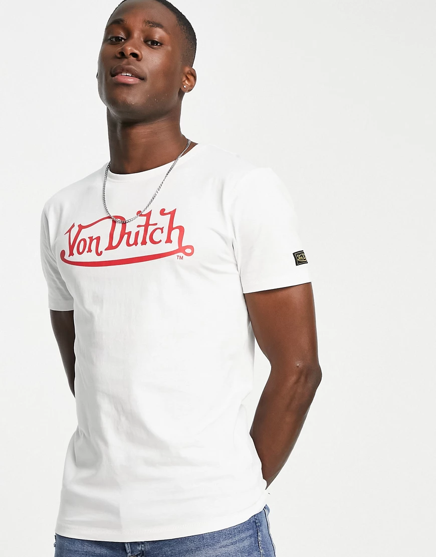Von Dutch – Alfa – T-Shirt in Weiß günstig online kaufen