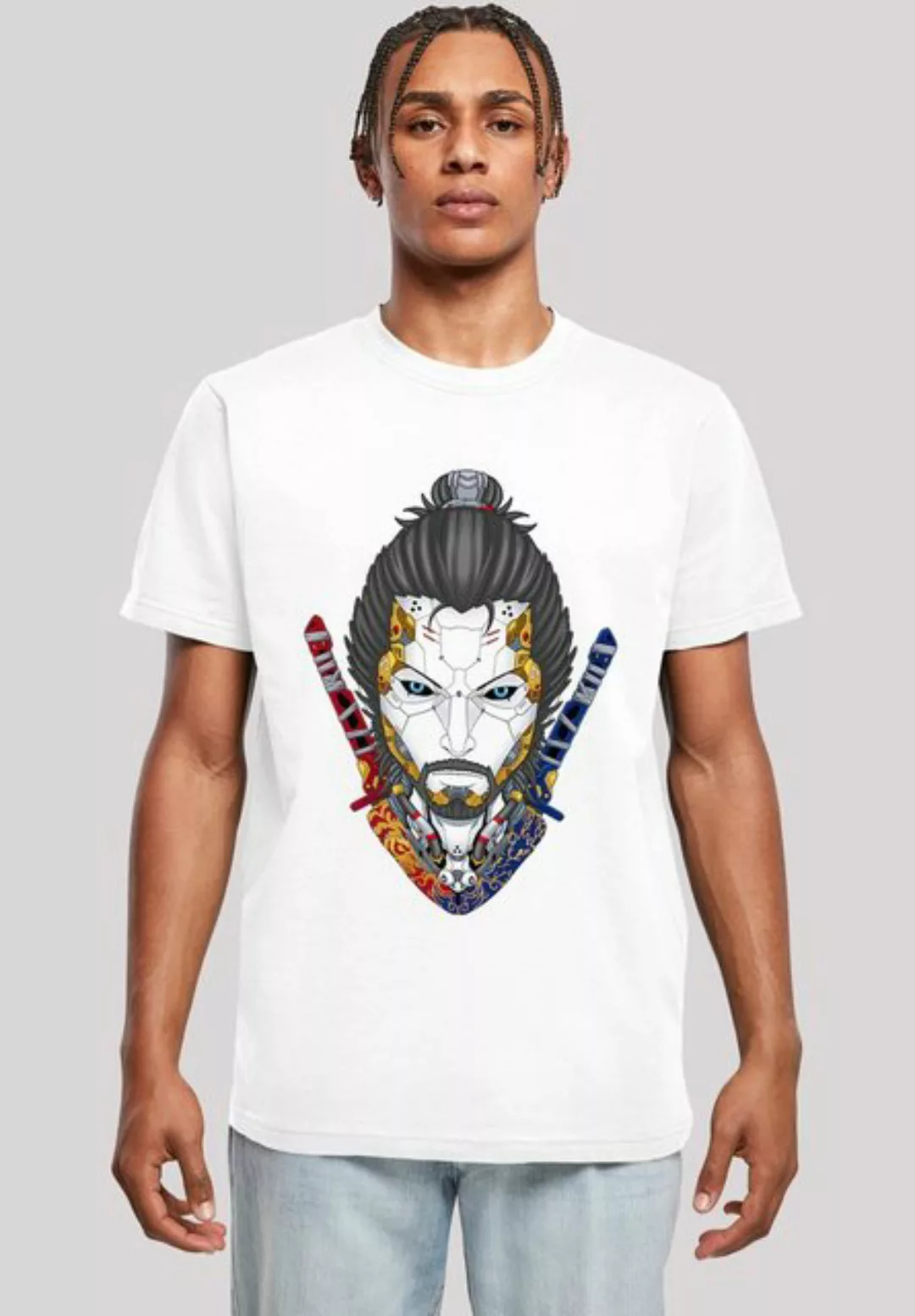 F4NT4STIC T-Shirt Cyberpunk Samurai Print günstig online kaufen