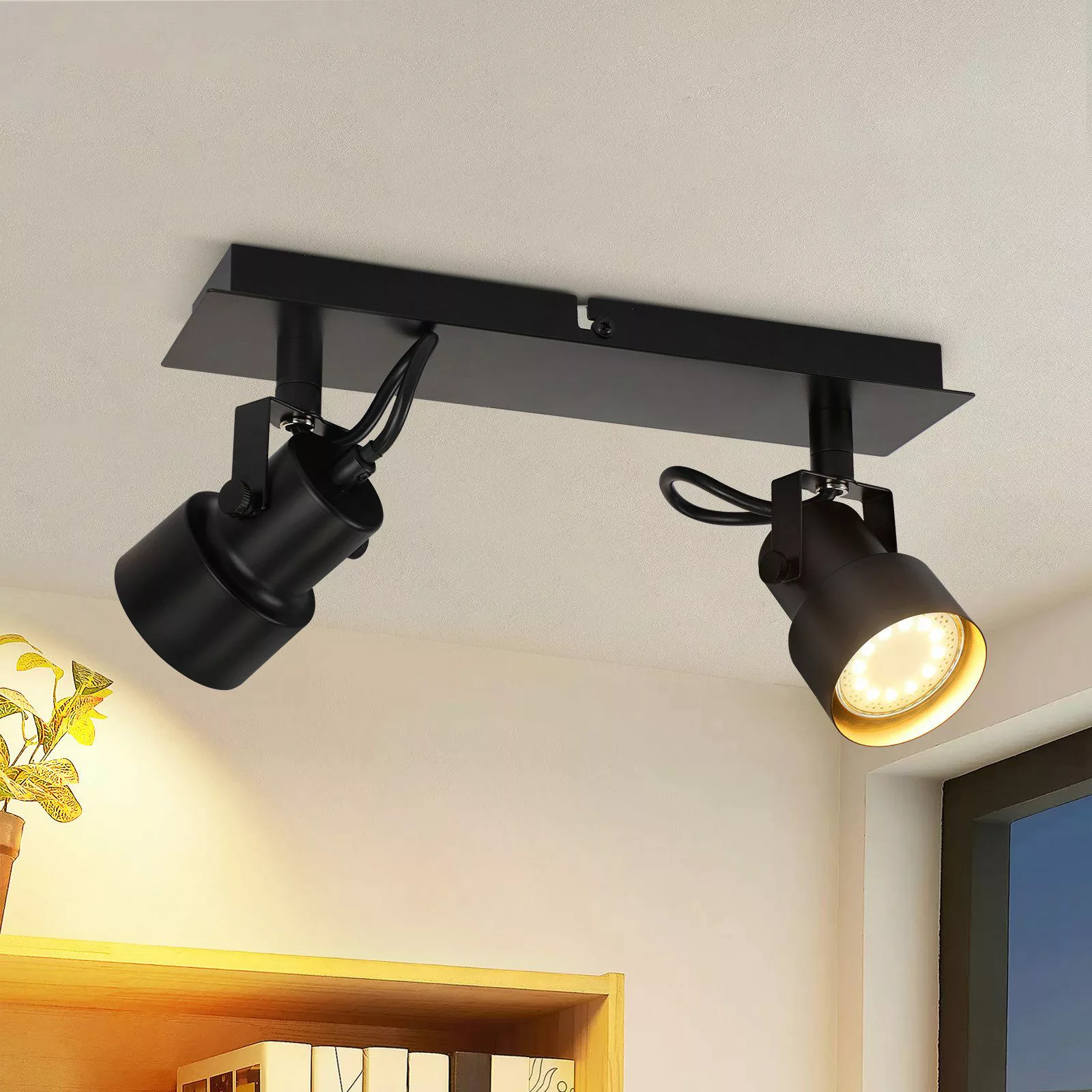 Nettlife Deckenstrahler Schwarz 1 Flammig 350° günstig online kaufen