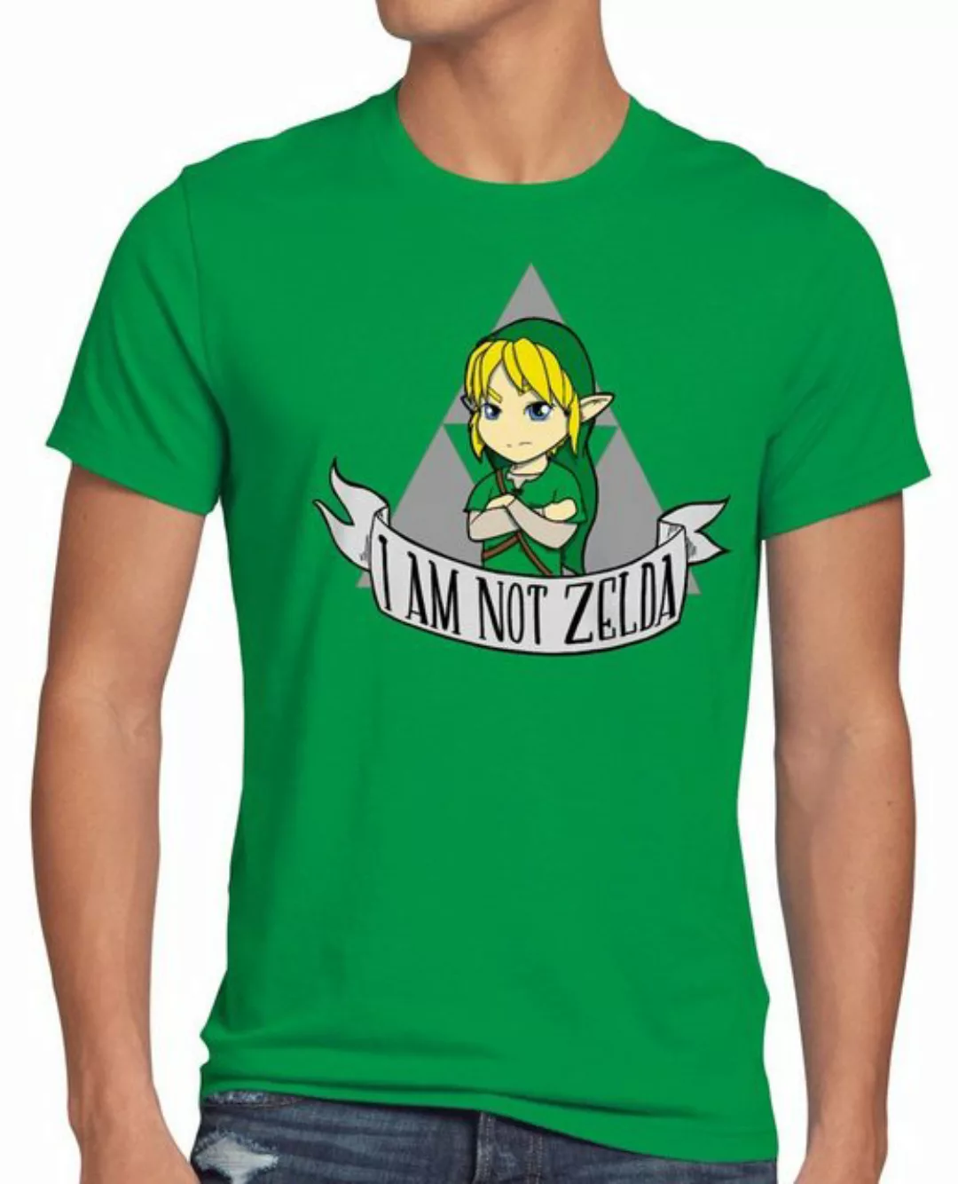 style3 Print-Shirt Herren T-Shirt I am not Zelda link hyrule gamer günstig online kaufen