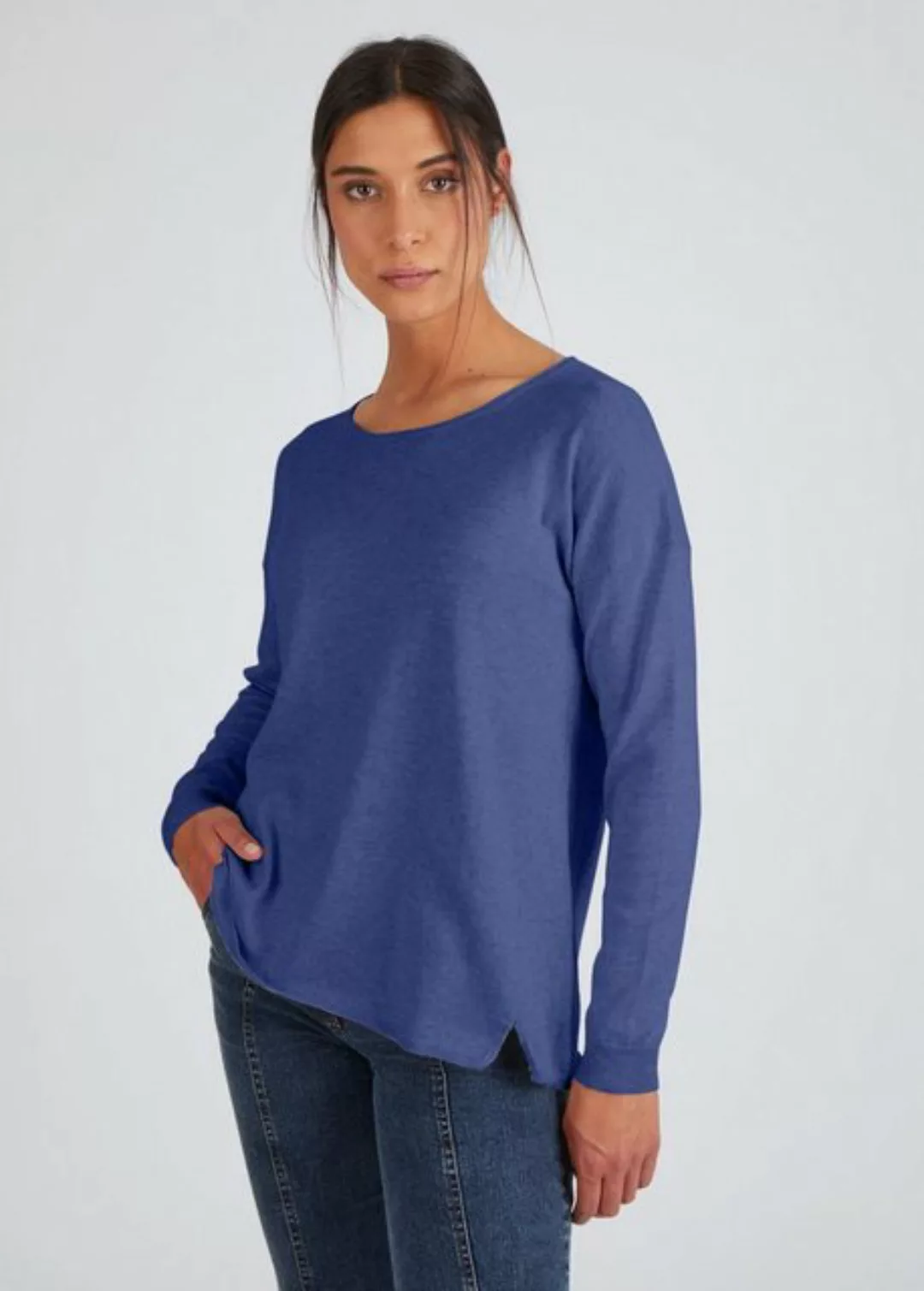 eve in paradise V-Ausschnitt-Pullover Greta mit überschnittenen Ärmeln günstig online kaufen
