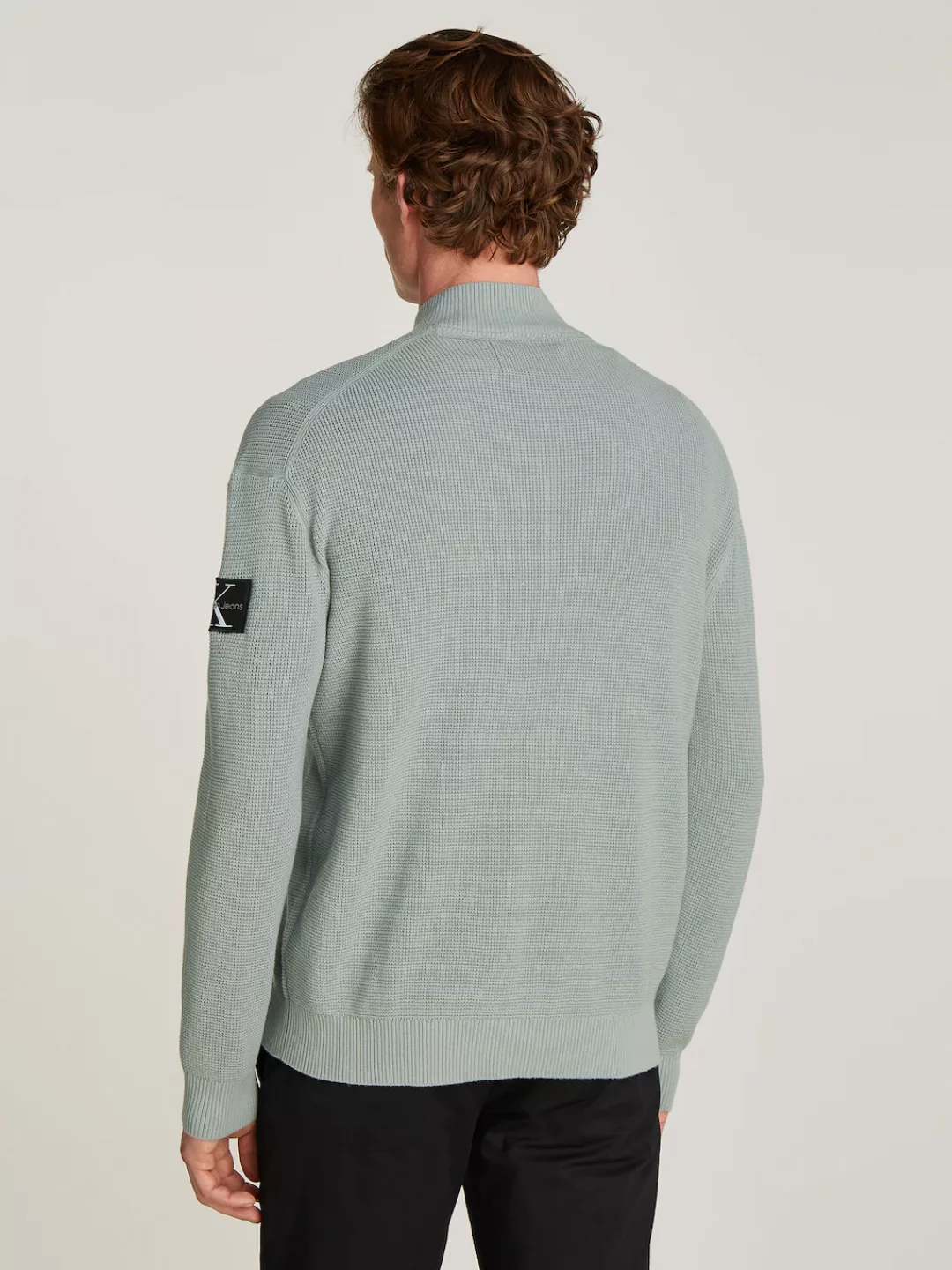 Calvin Klein Jeans Strickjacke CORE BADGE SWEATER ZIP THROUGH mit Logopatch günstig online kaufen